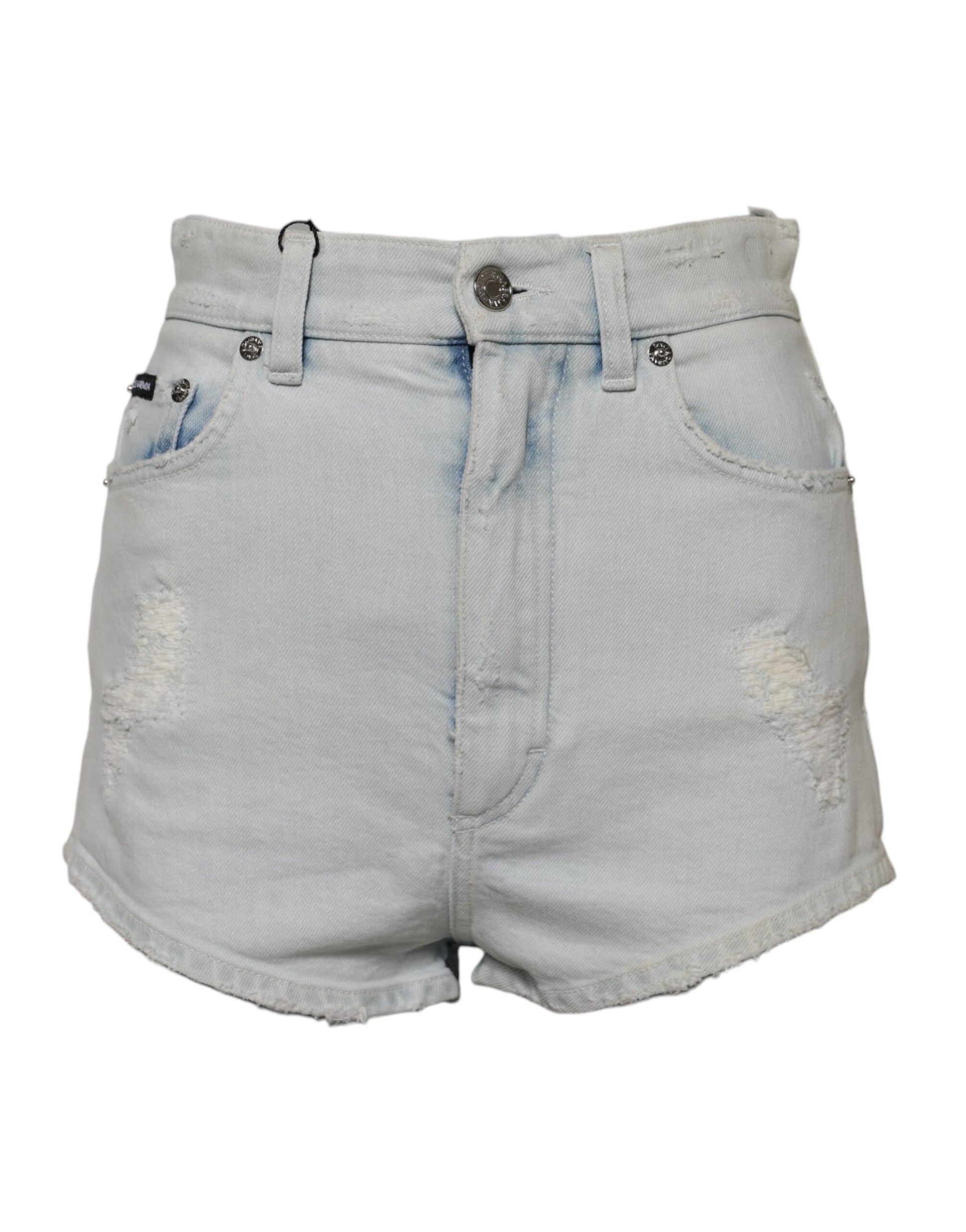 Short en denim délavé bleu clair Dolce &amp; Gabbana