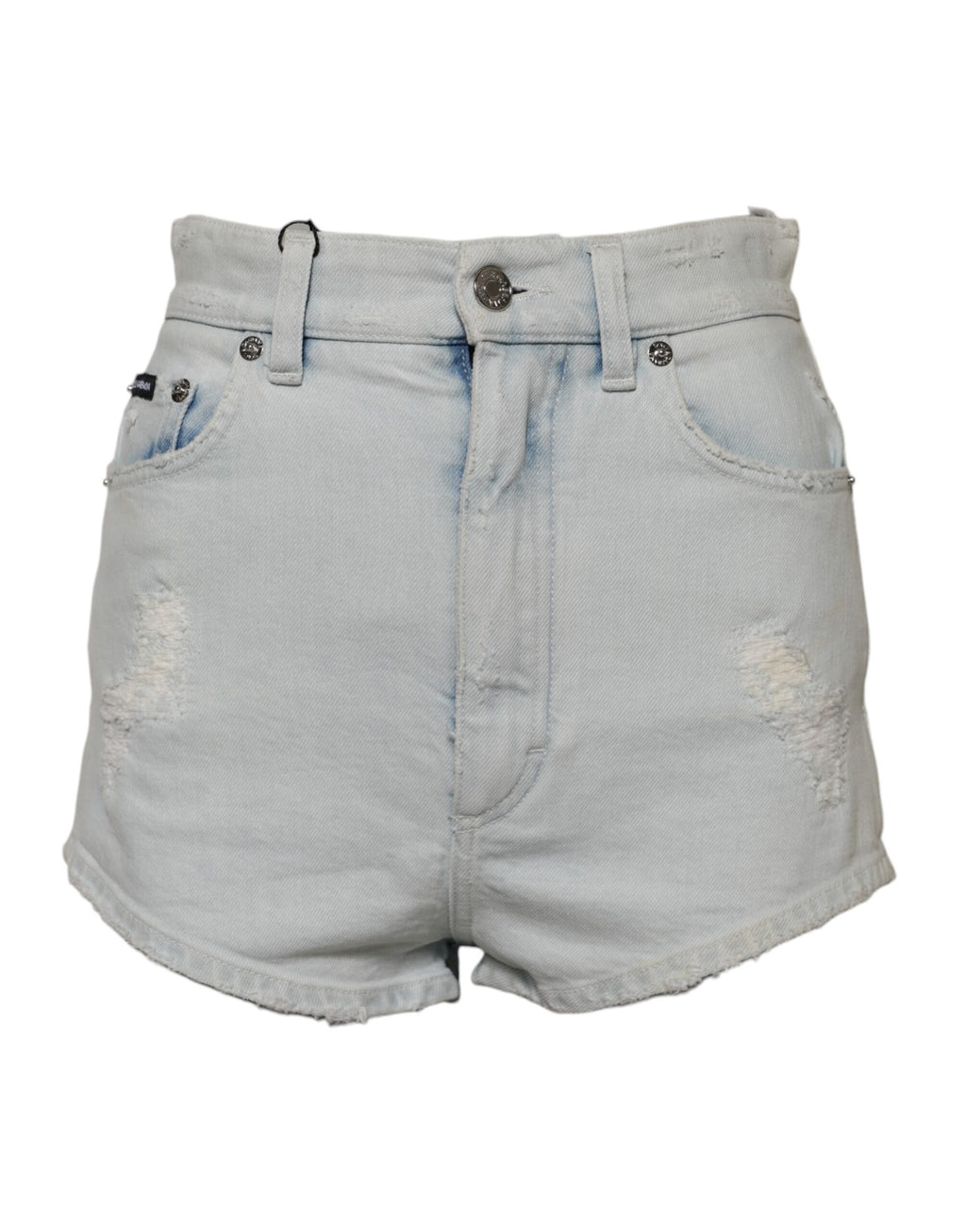 Short en denim délavé bleu clair Dolce &amp; Gabbana