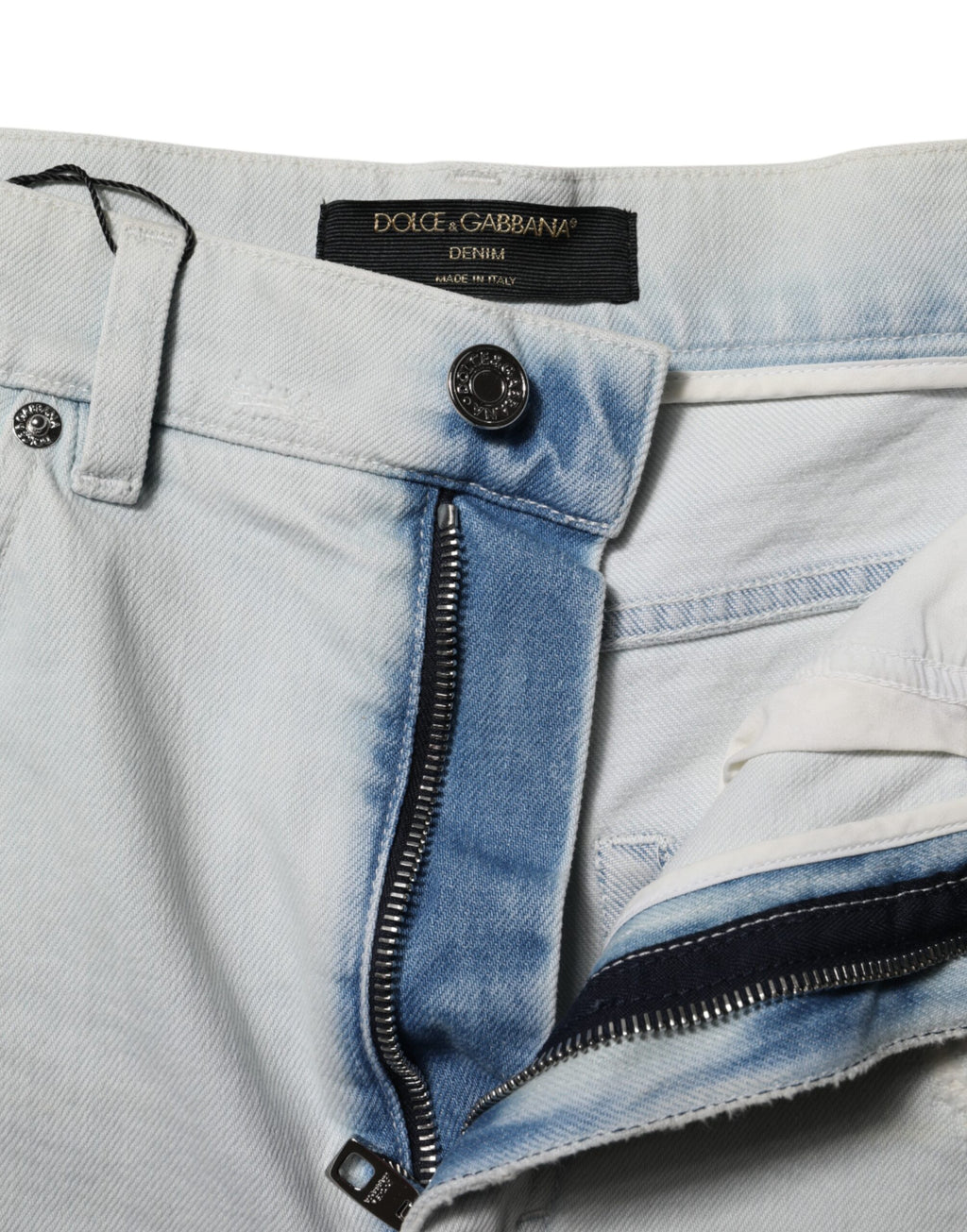 Short en denim délavé bleu clair Dolce &amp; Gabbana