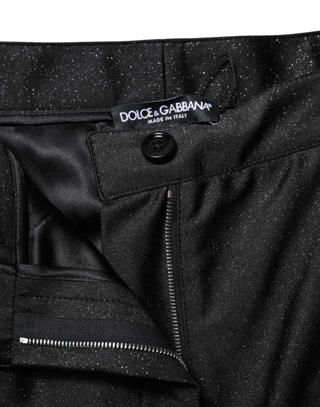 Short taille haute en viscose noire Dolce &amp; Gabbana