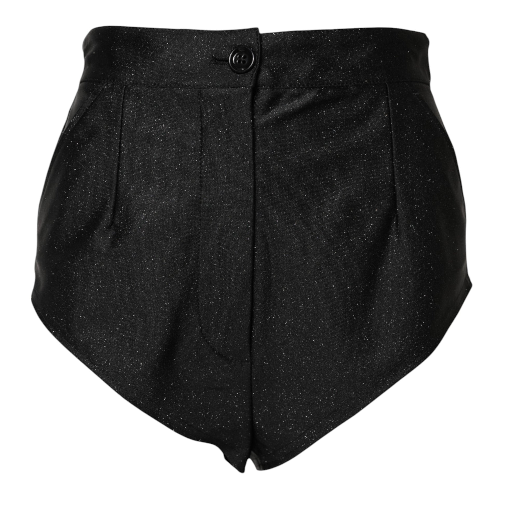 Short taille haute en viscose noire Dolce &amp; Gabbana