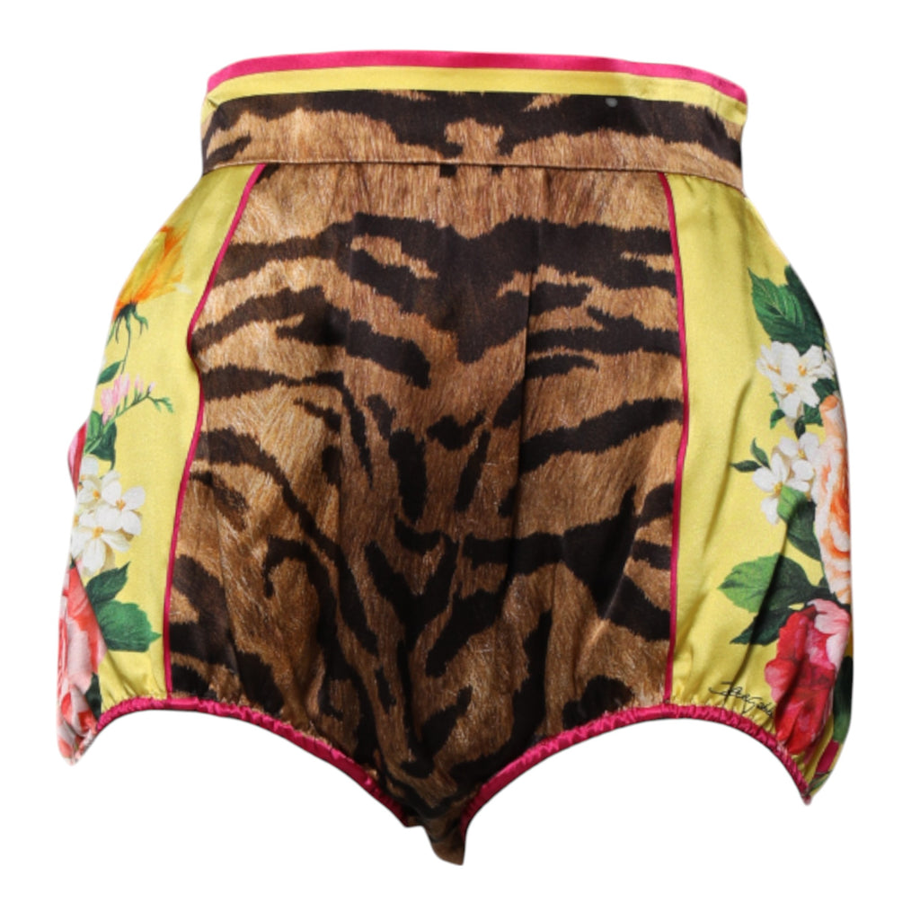 Short taille haute à fleurs multicolores Dolce &amp; Gabbana