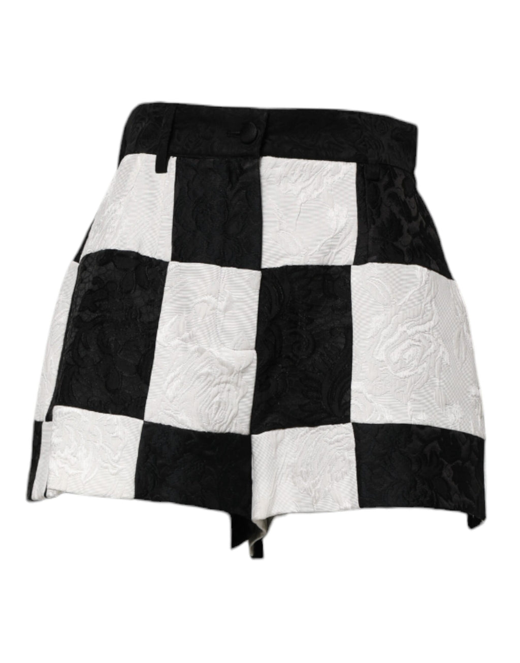 Short chaud Dolce &amp; Gabbana en brocart floral noir et blanc