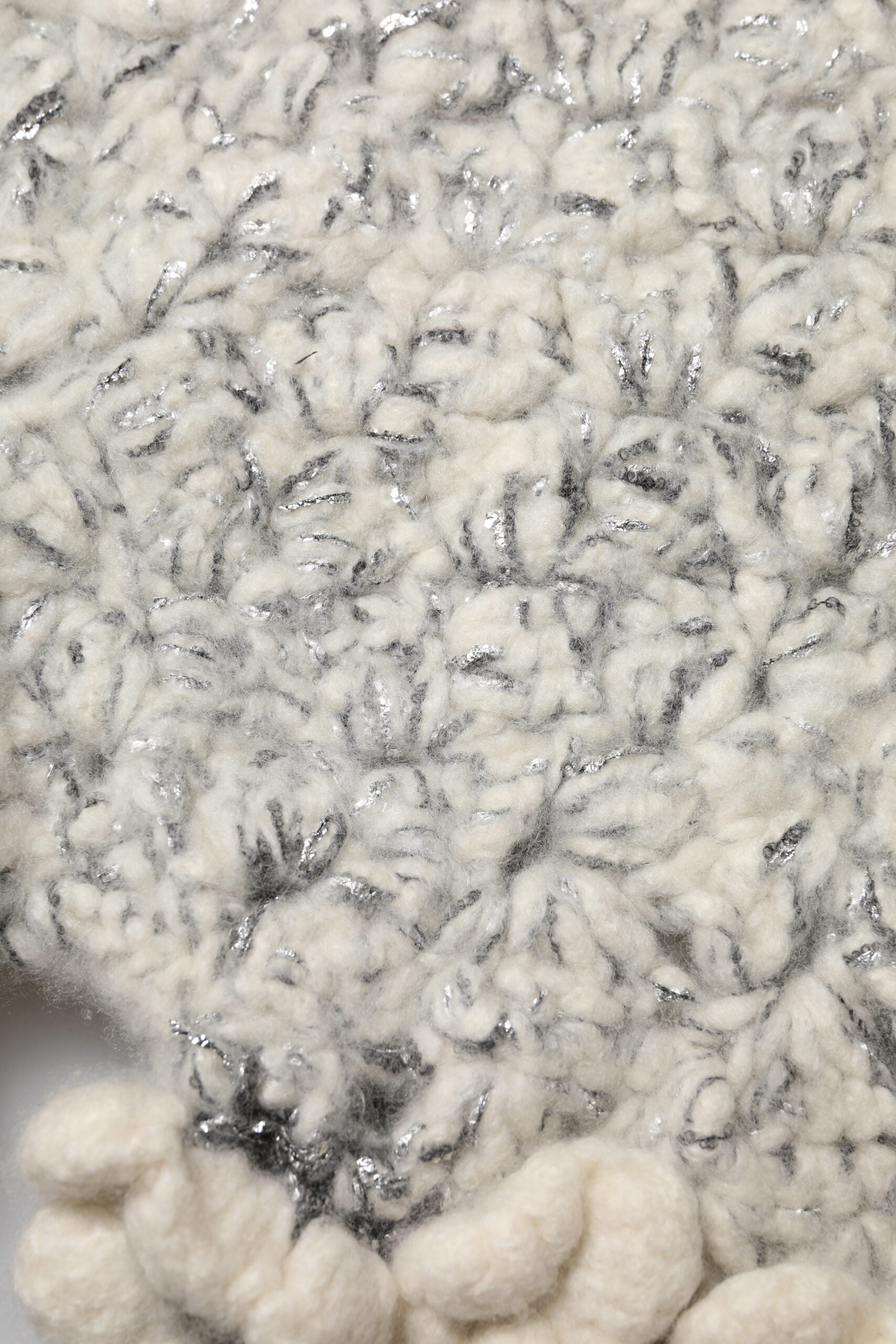 Dolce &amp; Gabbana Short à volants en cachemire bouclé métallisé