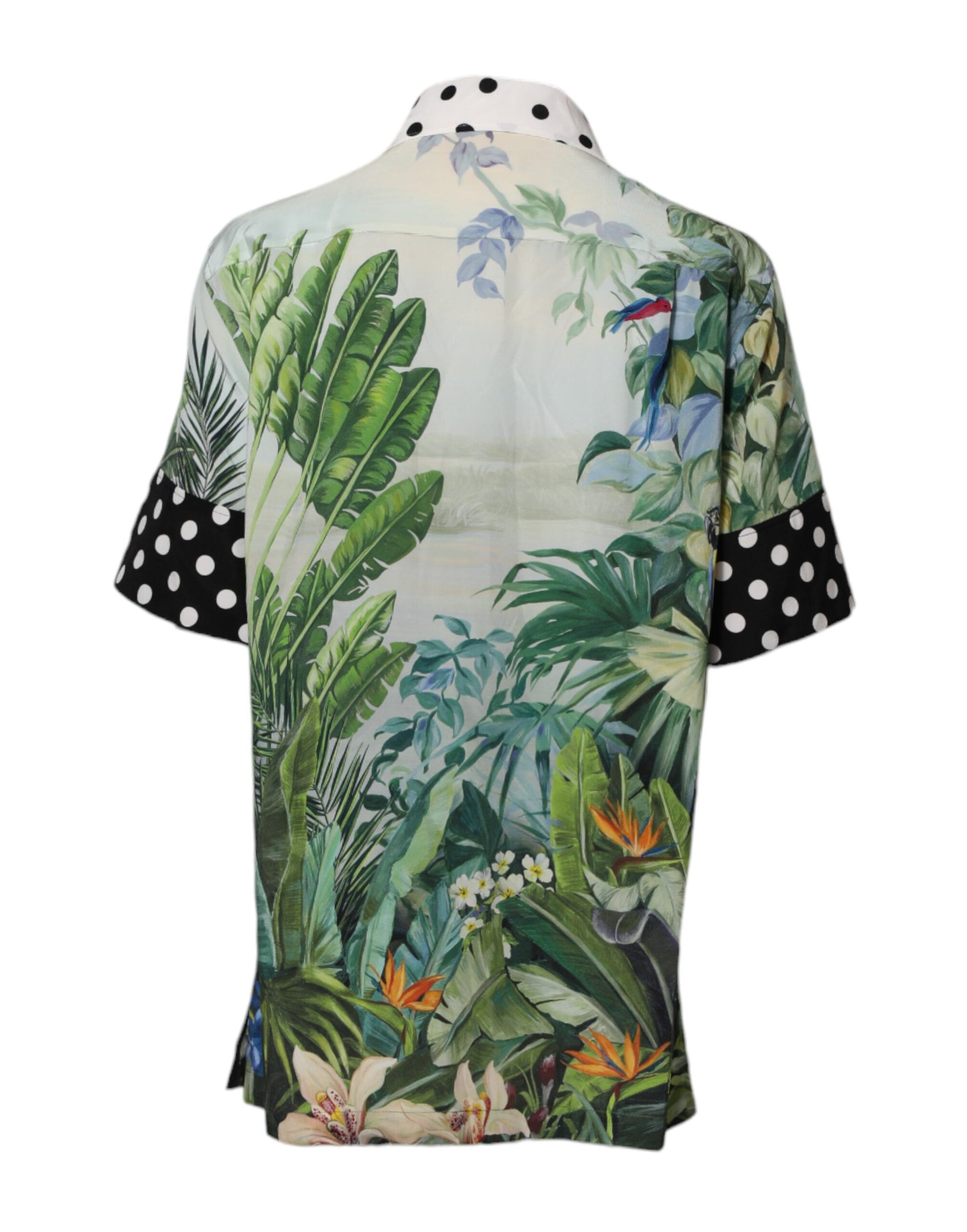 Dolce &amp; Gabbana Haut chemise à col en soie imprimée multicolore