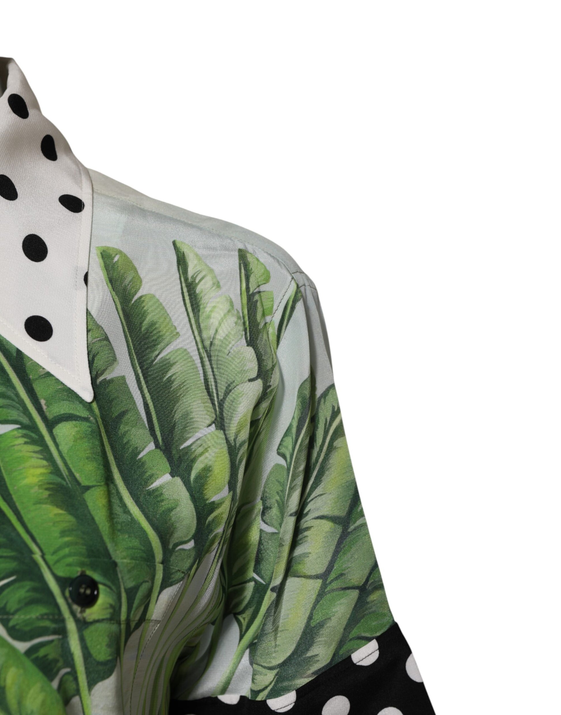 Dolce &amp; Gabbana Haut chemise à col en soie imprimée multicolore
