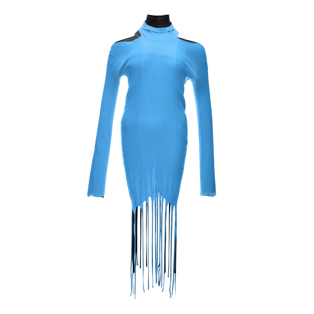 Bottega Veneta Robe longue en coton bleu