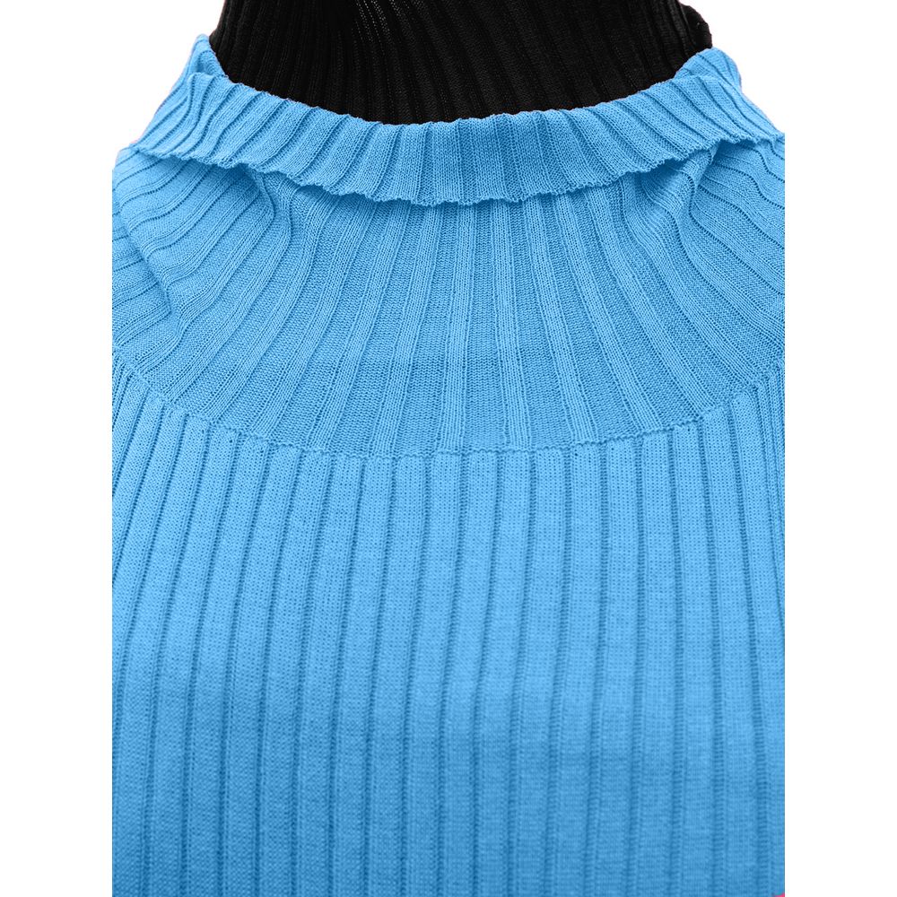 Bottega Veneta Robe longue en coton bleu