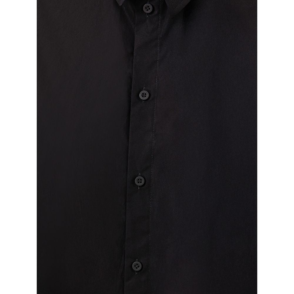 Robe longue en coton noir Balenciaga