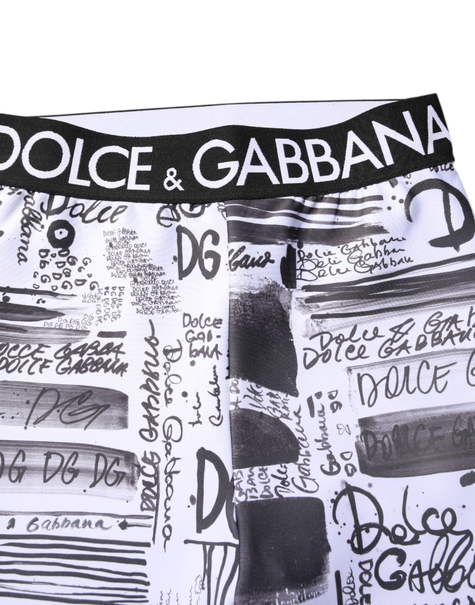 Pantalon legging skinny taille haute blanc Dolce &amp; Gabbana