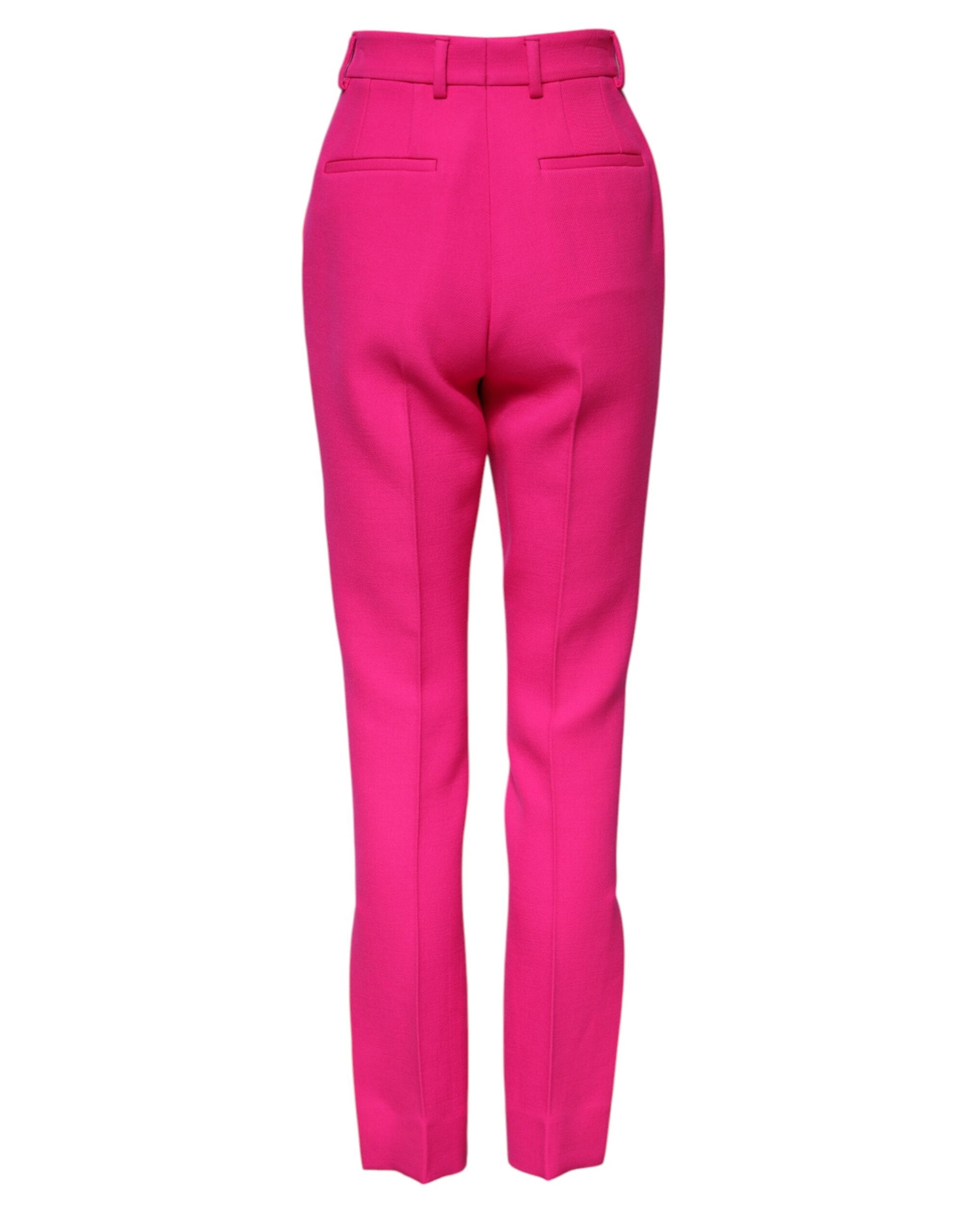 Pantalon fuselé taille haute rose fuchsia Dolce &amp; Gabbana 