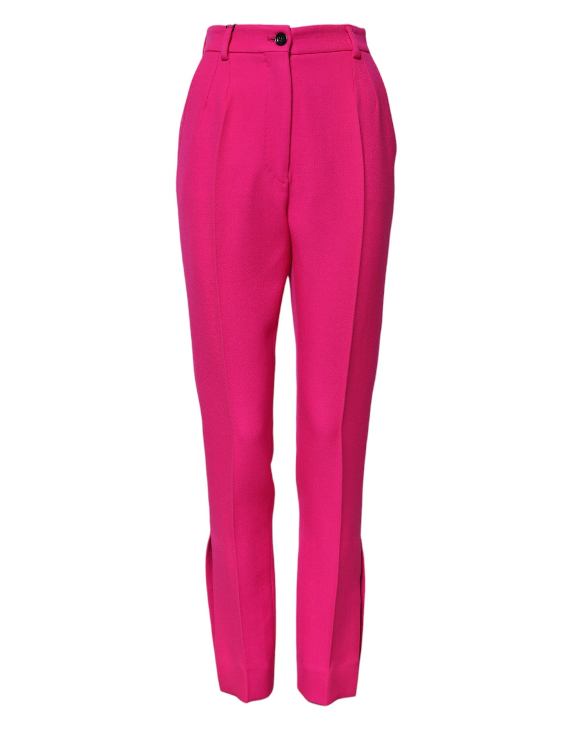 Pantalon fuselé taille haute rose fuchsia Dolce &amp; Gabbana 