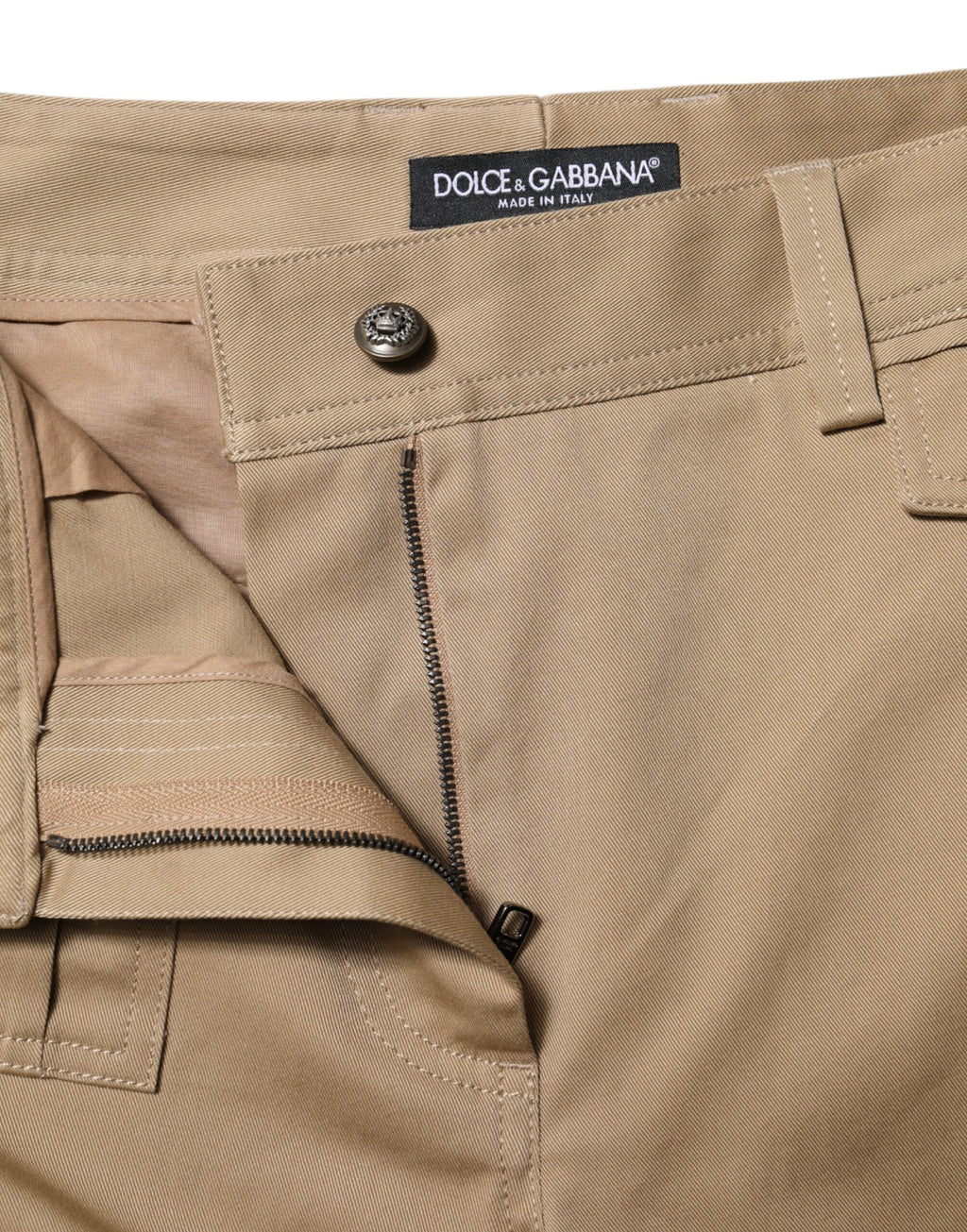 Pantalon cargo fuselé beige taille moyenne Dolce &amp; Gabbana 