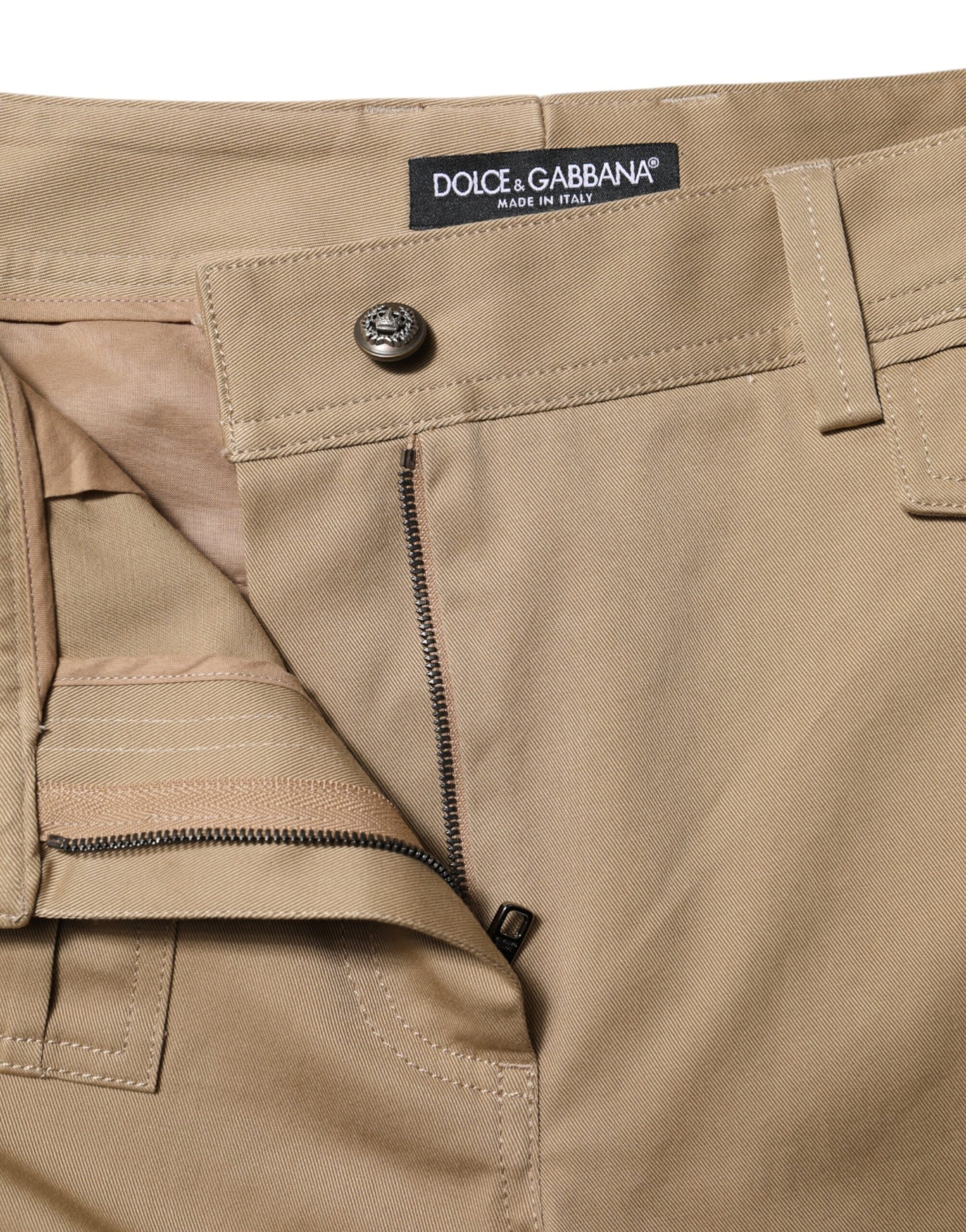 Pantalon cargo fuselé beige taille moyenne Dolce &amp; Gabbana 