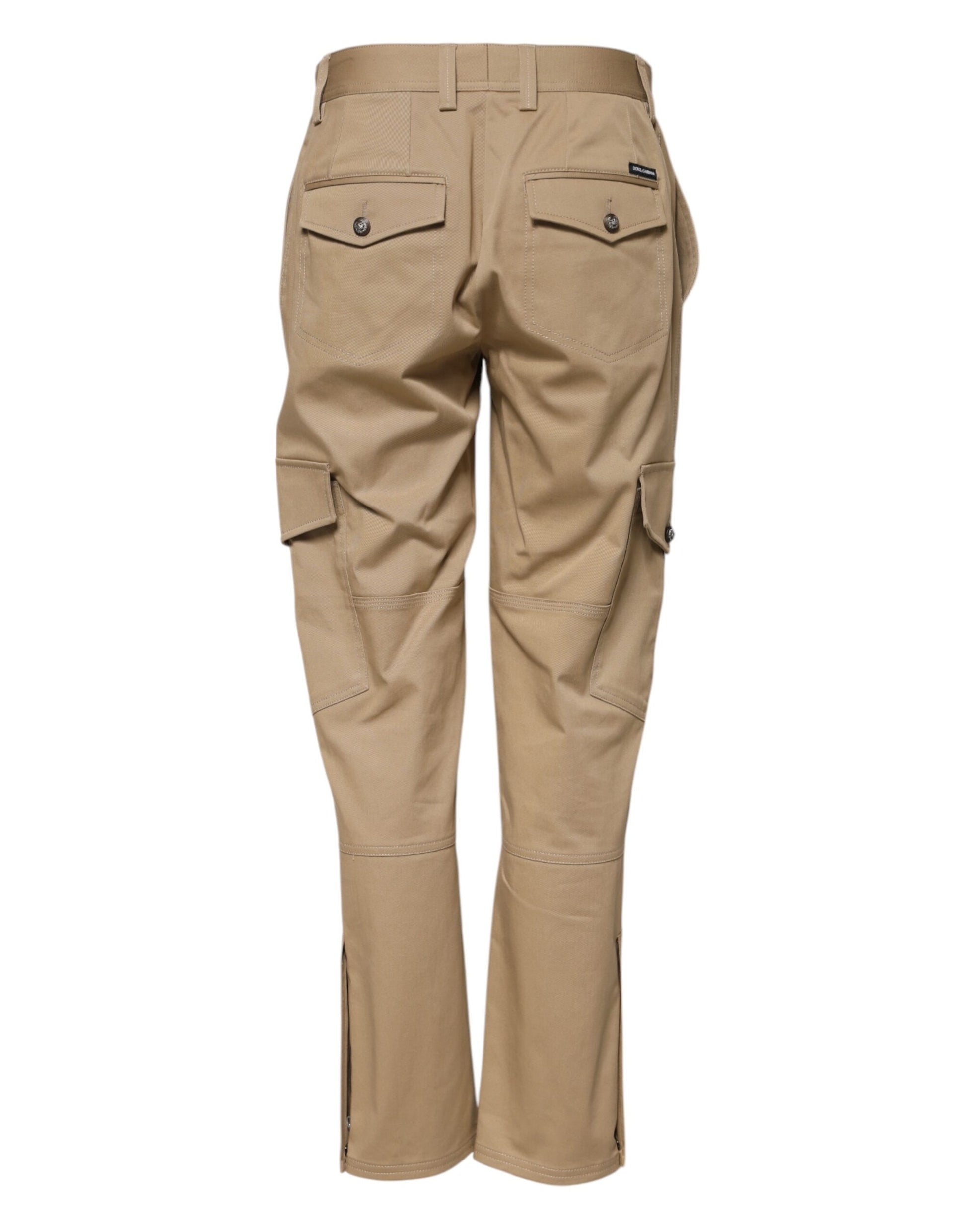 Pantalon cargo fuselé beige taille moyenne Dolce &amp; Gabbana 