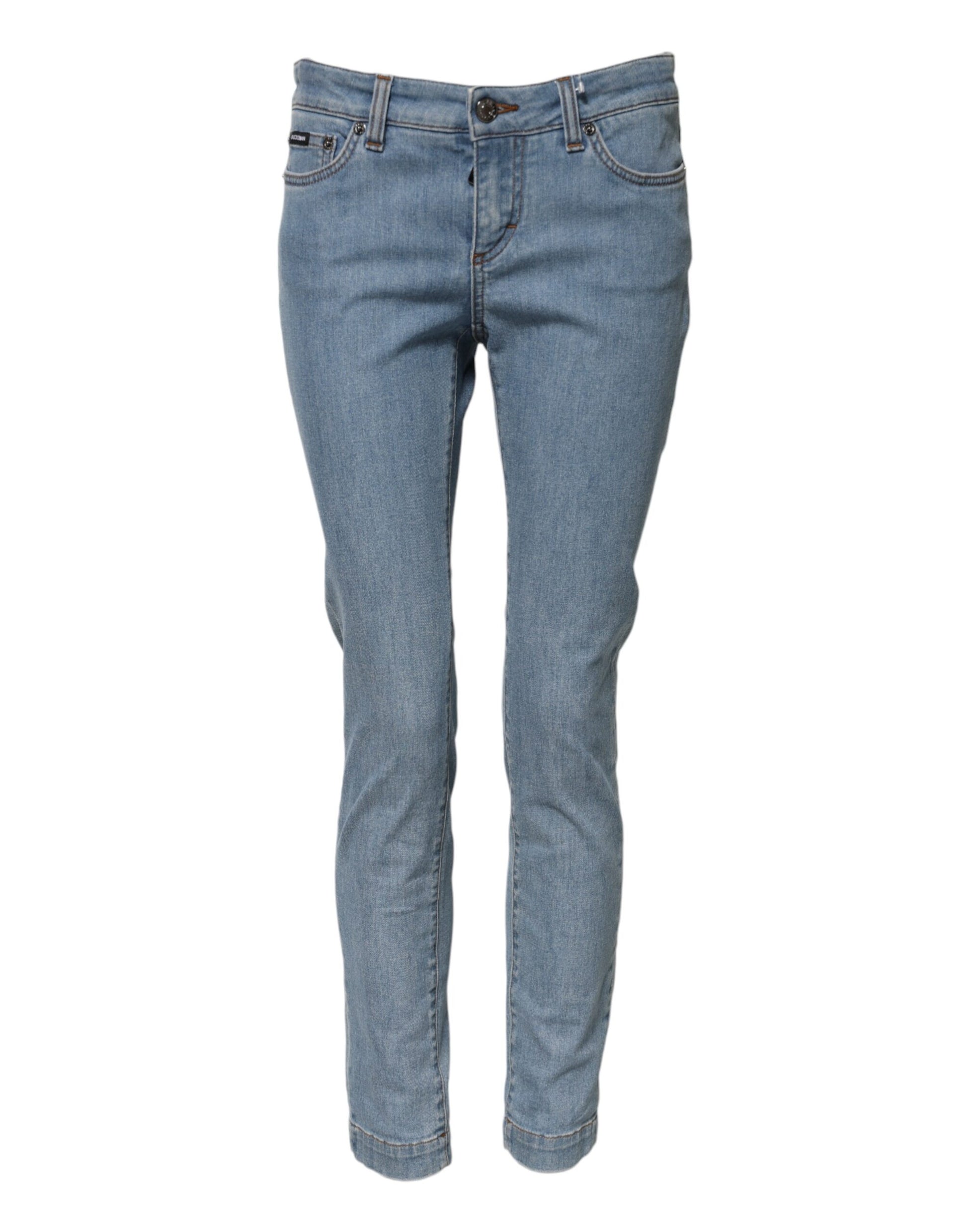 Jean skinny taille moyenne en coton bleu Dolce &amp; Gabbana PRETTY 