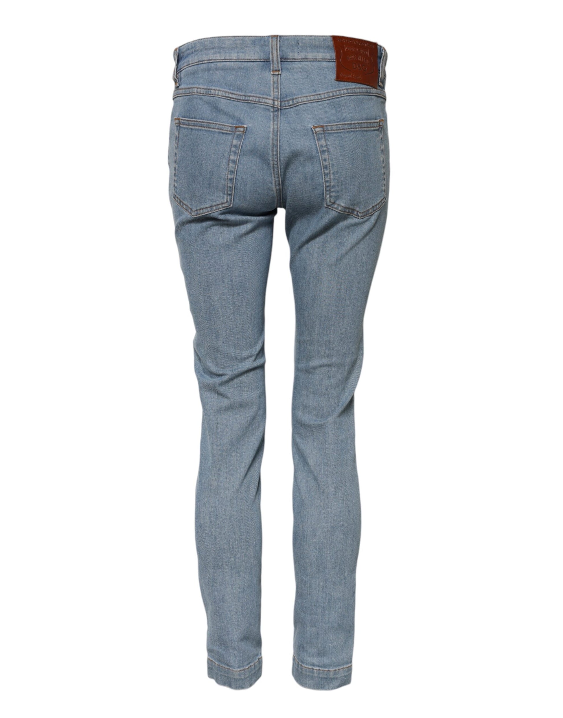 Jean skinny taille moyenne en coton bleu Dolce &amp; Gabbana PRETTY 