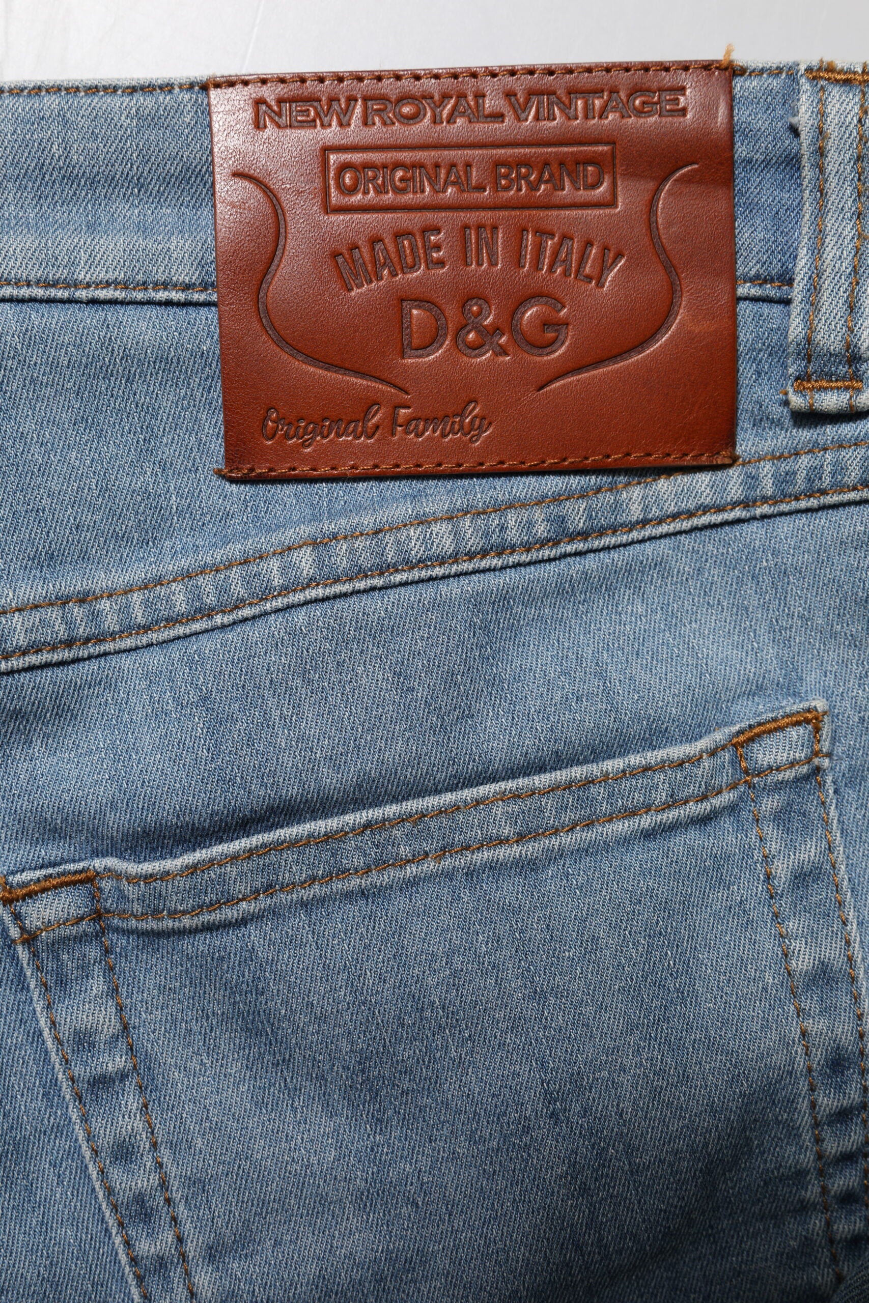 Jean skinny taille moyenne en coton bleu Dolce &amp; Gabbana PRETTY 