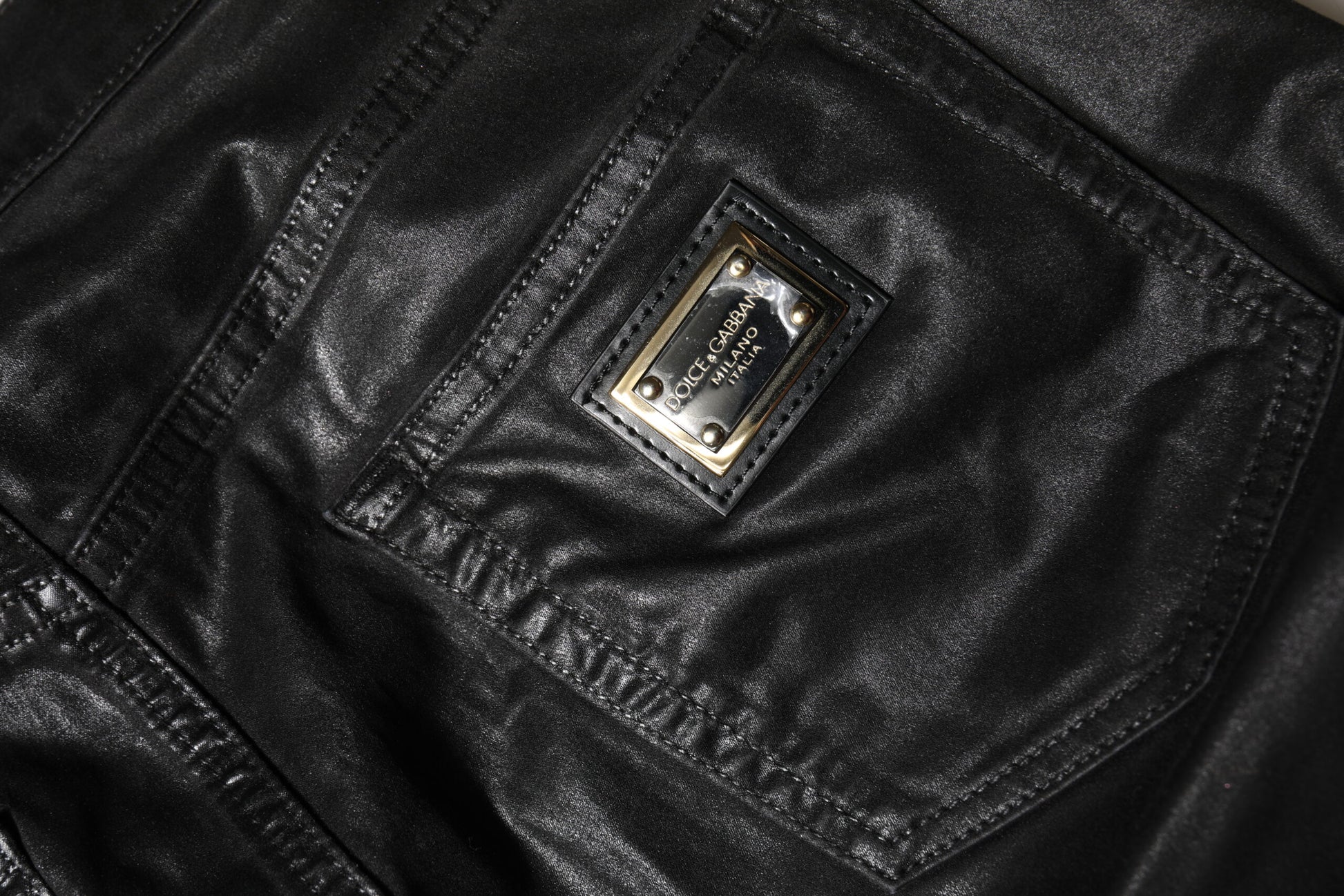 Jean skinny taille haute noir GRACE de Dolce &amp; Gabbana