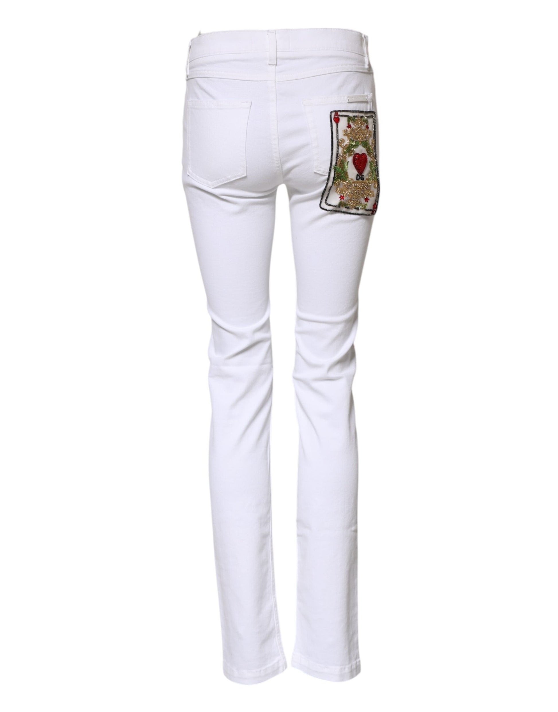 Jean skinny taille moyenne blanc GRACE de Dolce &amp; Gabbana 