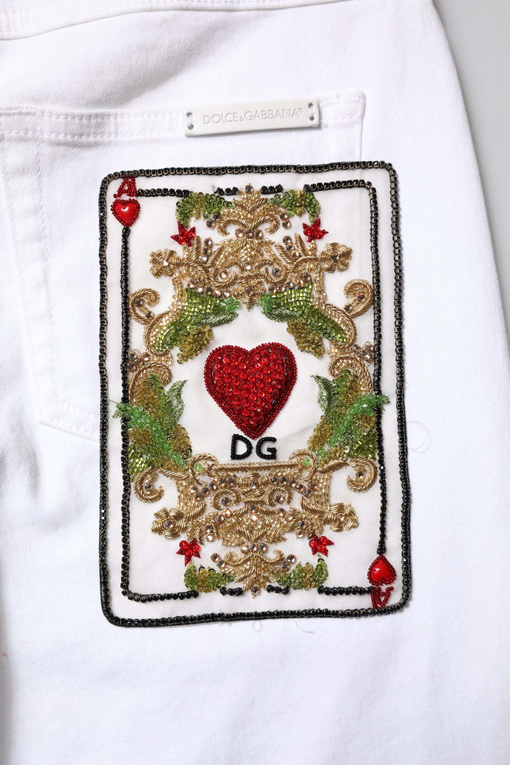 Jean skinny taille moyenne blanc GRACE de Dolce &amp; Gabbana 