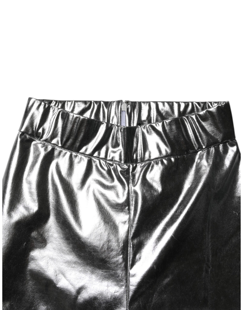 Pantalon legging slim en polyester métallisé argent Dolce &amp; Gabbana 