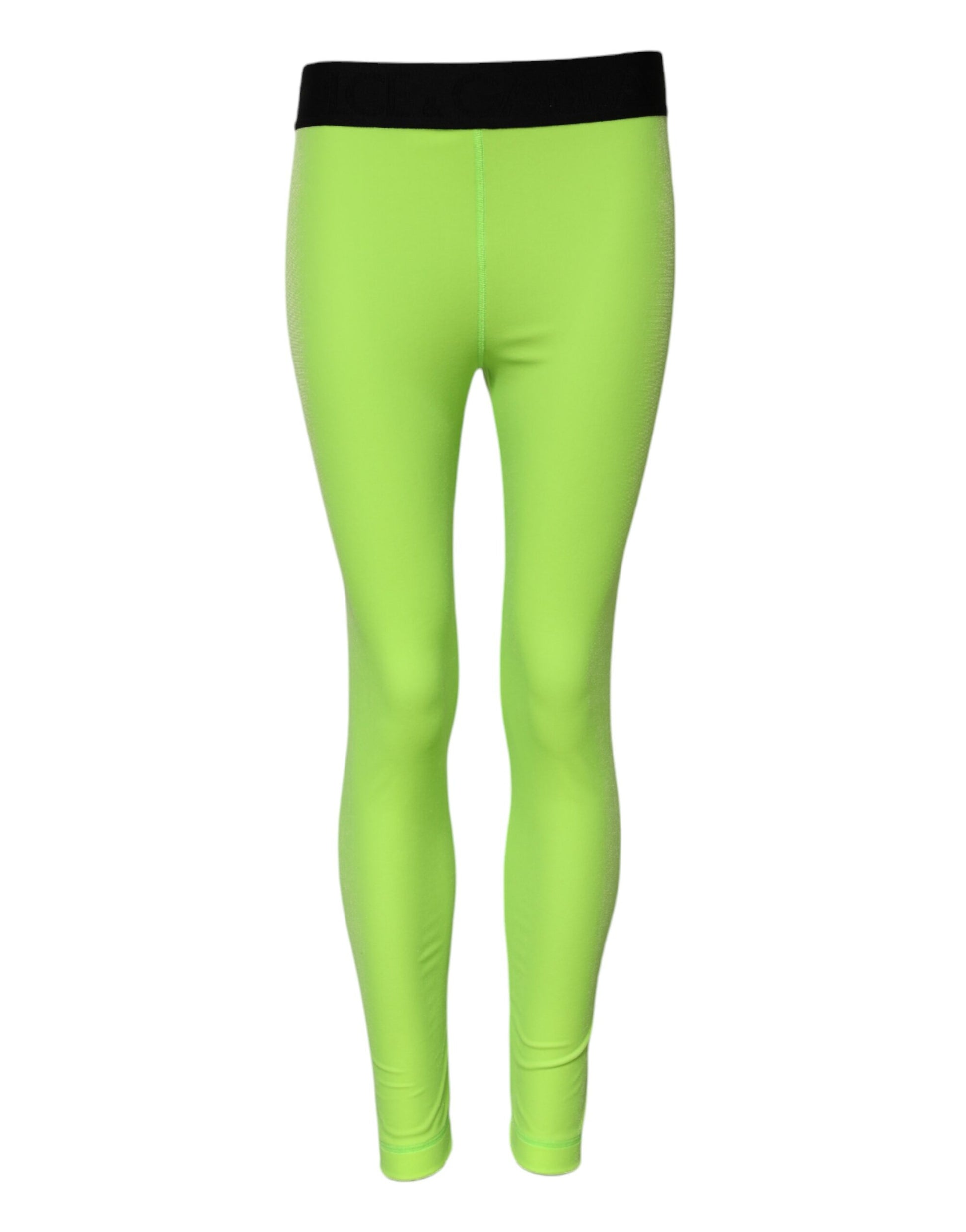 Pantalon legging slim en nylon vert Dolce &amp; Gabbana 