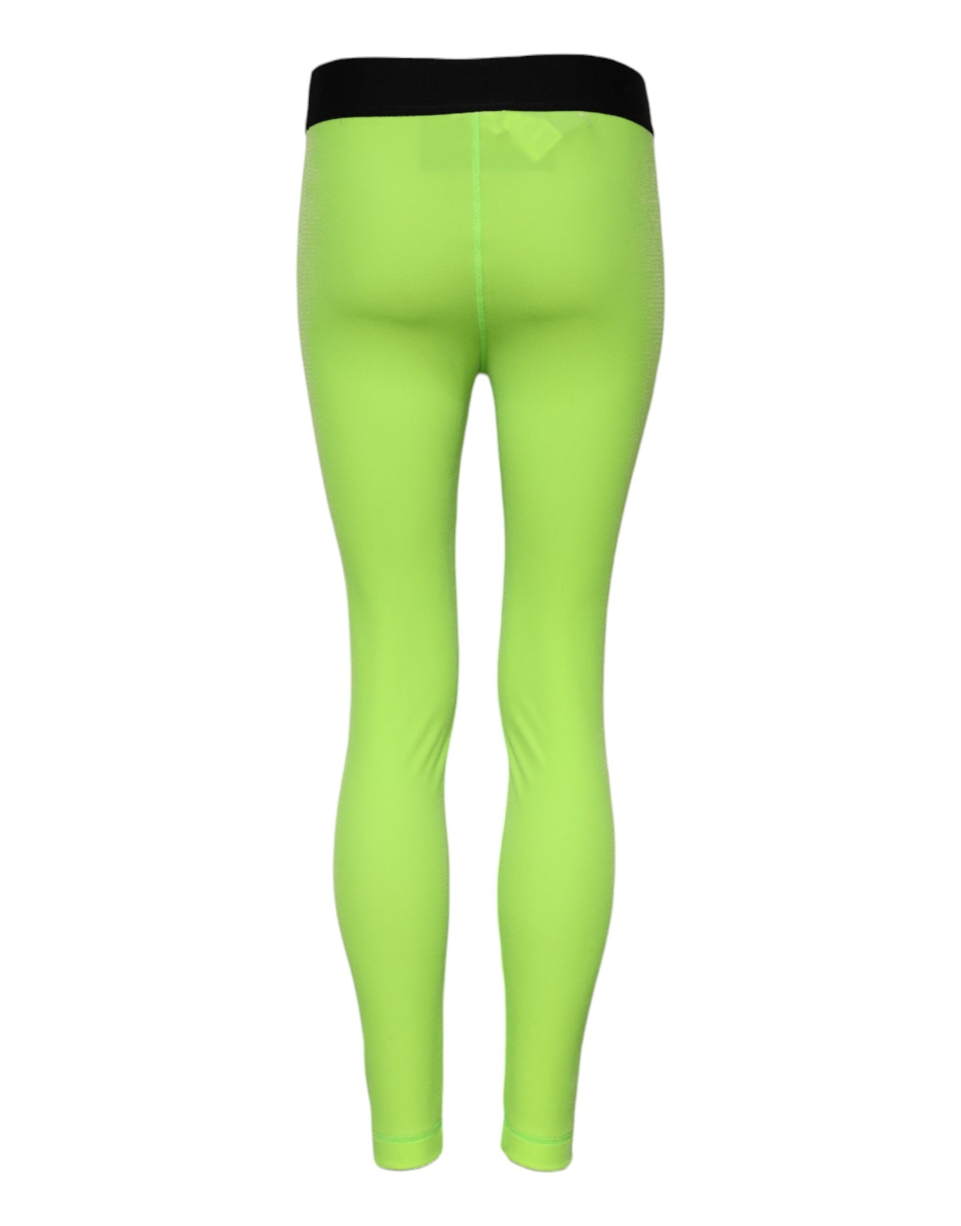 Pantalon legging slim en nylon vert Dolce &amp; Gabbana 