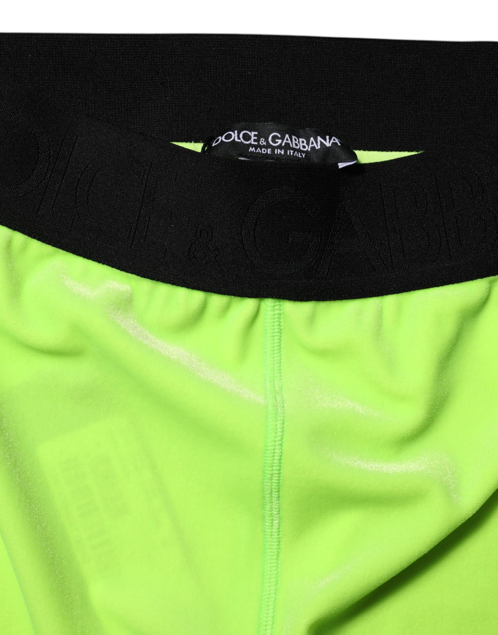 Pantalon legging slim en nylon vert Dolce &amp; Gabbana 