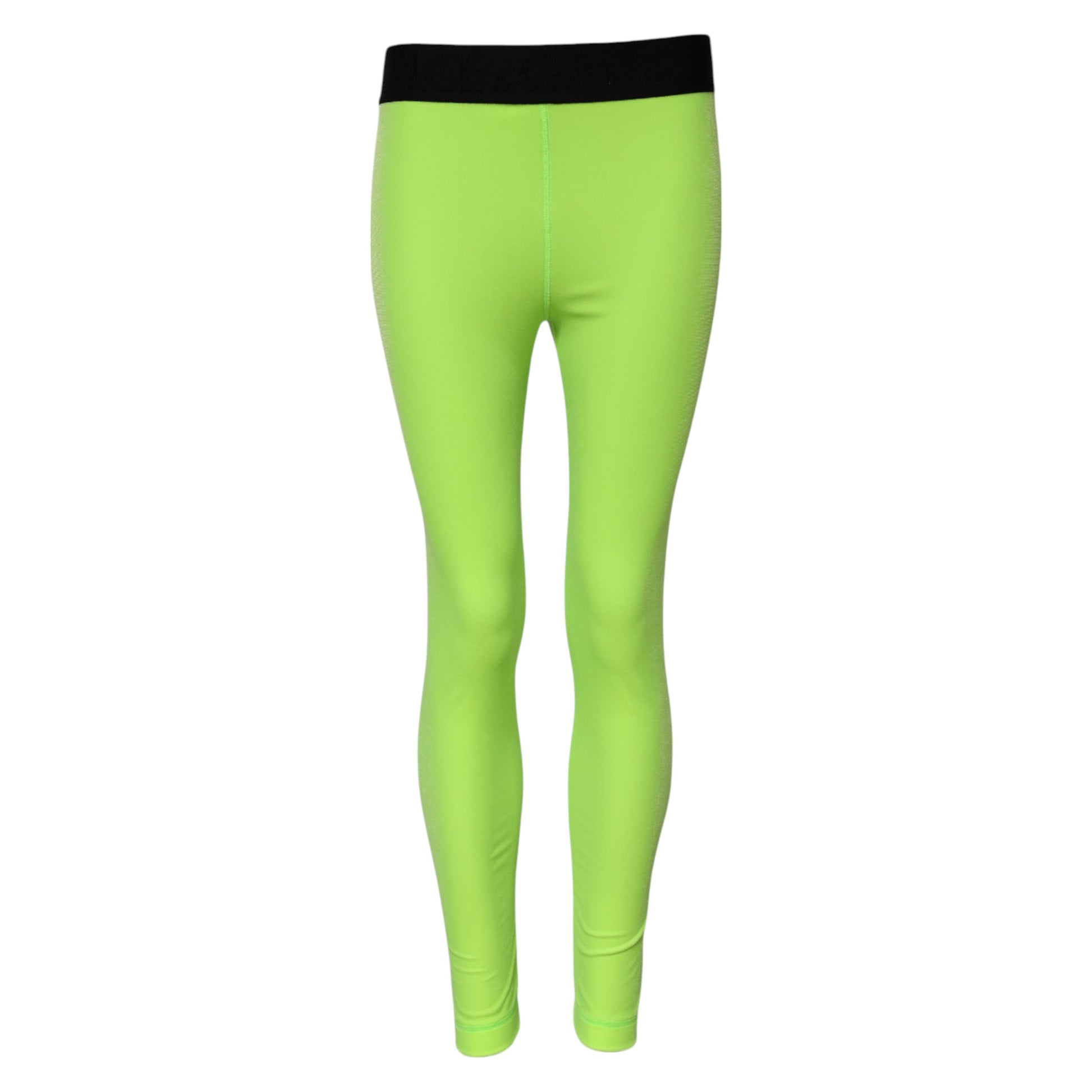 Pantalon legging slim en nylon vert Dolce &amp; Gabbana 