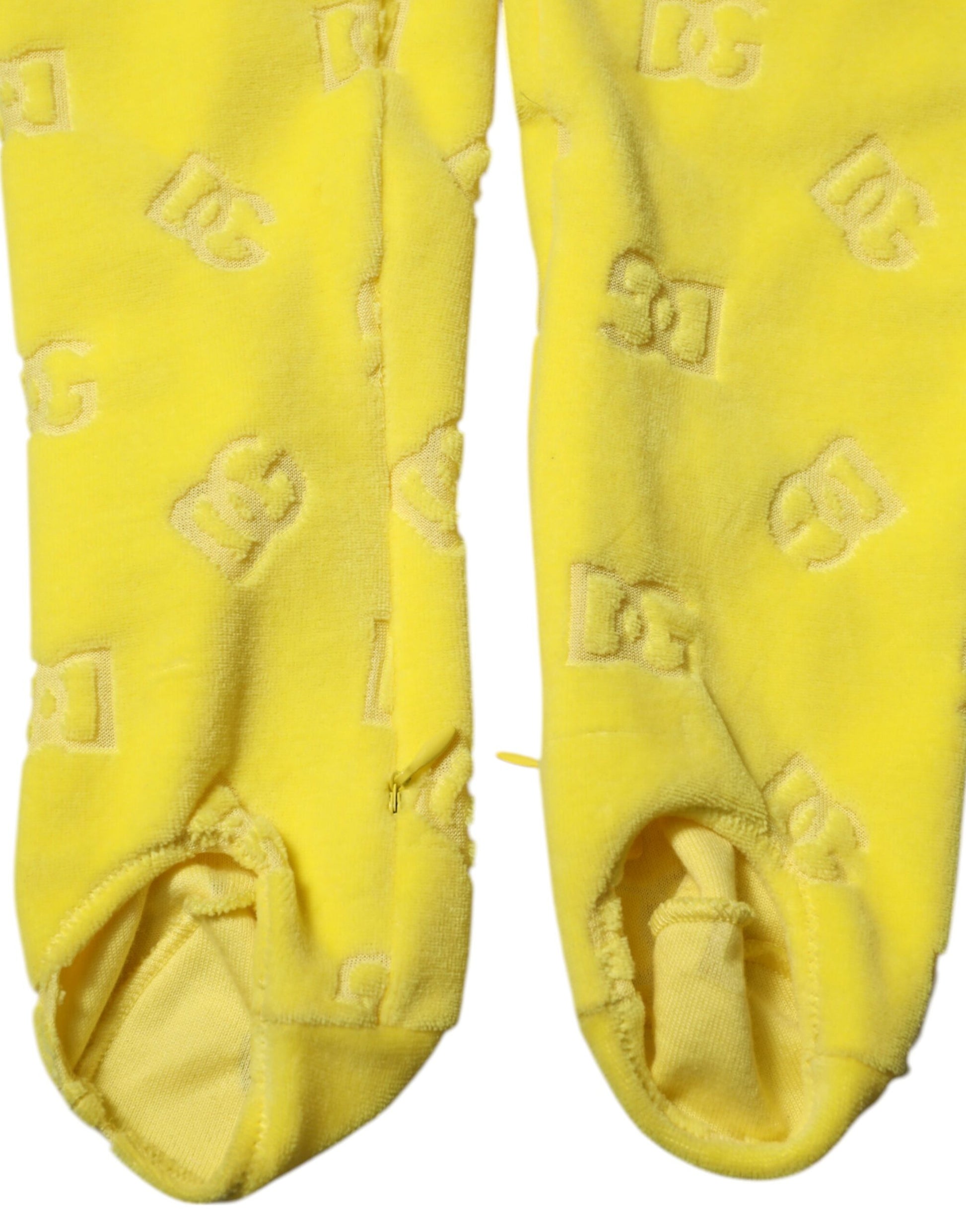 Pantalon legging slim à logo jaune Dolce &amp; Gabbana 