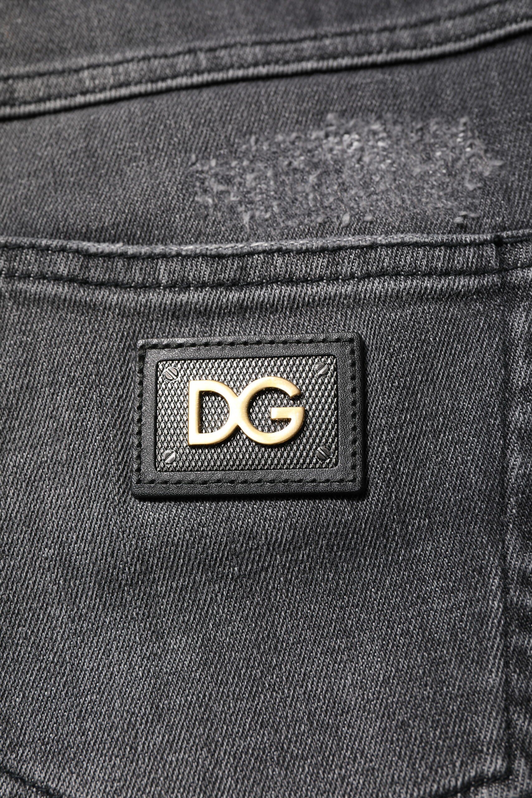 Jean skinny en coton gris foncé AUDREY de Dolce &amp; Gabbana 