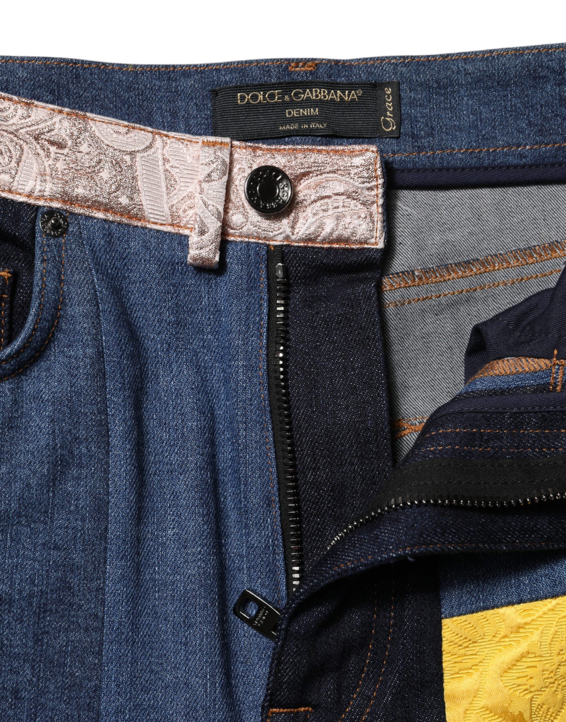 Jean skinny patchwork multicolore Dolce &amp; Gabbana 