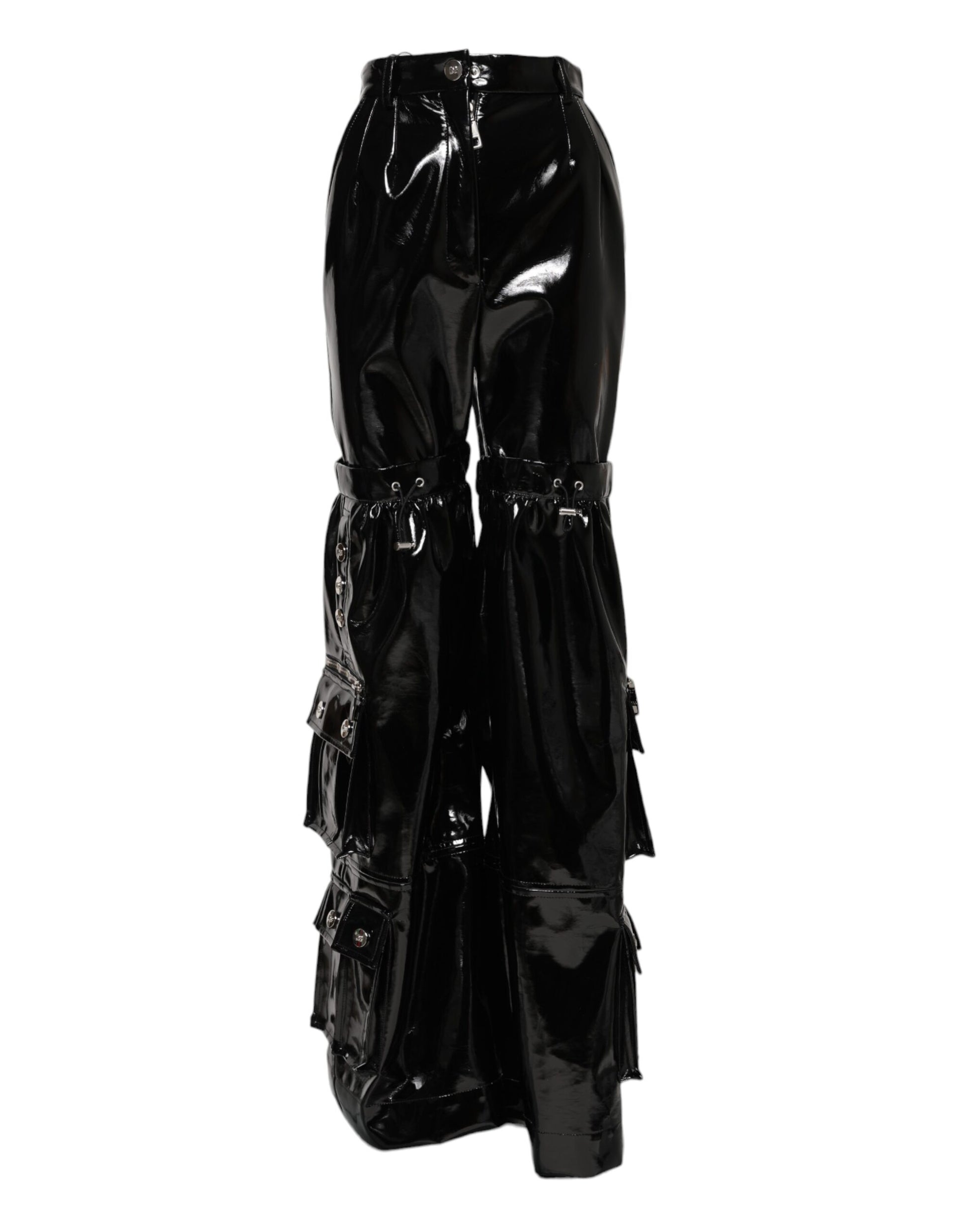 Pantalon cargo bootcut taille haute noir Dolce &amp; Gabbana 