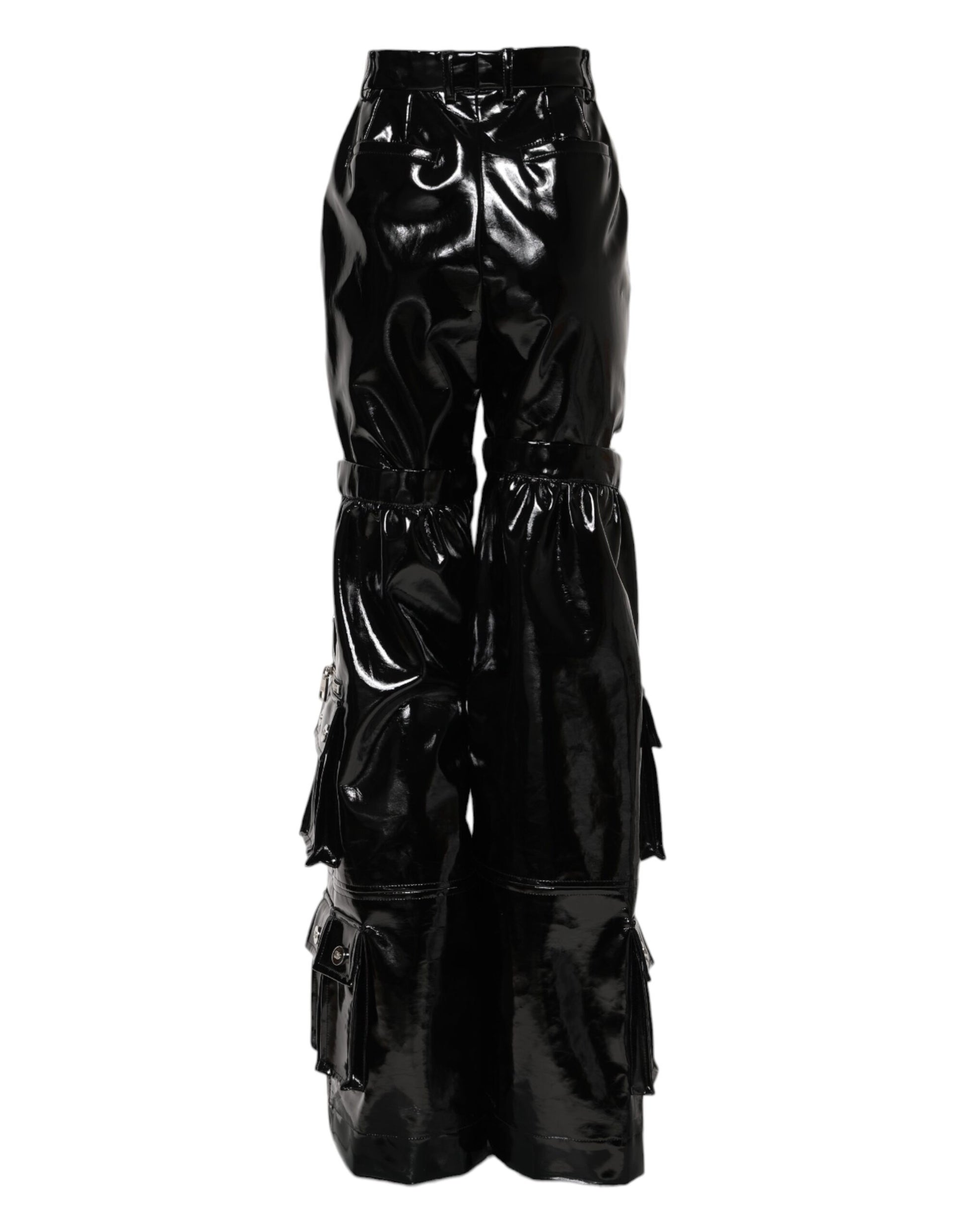 Pantalon cargo bootcut taille haute noir Dolce &amp; Gabbana 