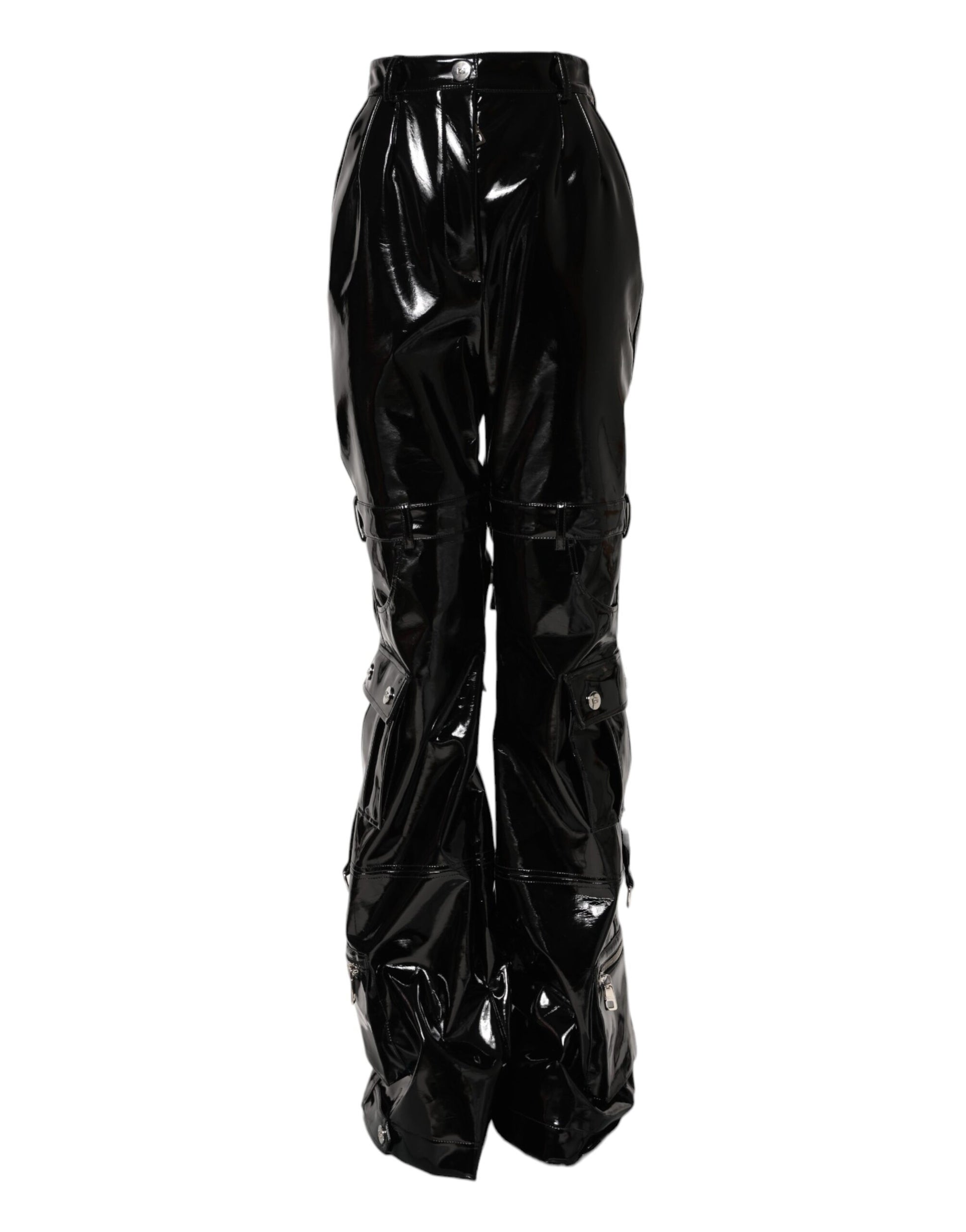 Pantalon cargo bootcut taille haute noir Dolce &amp; Gabbana 