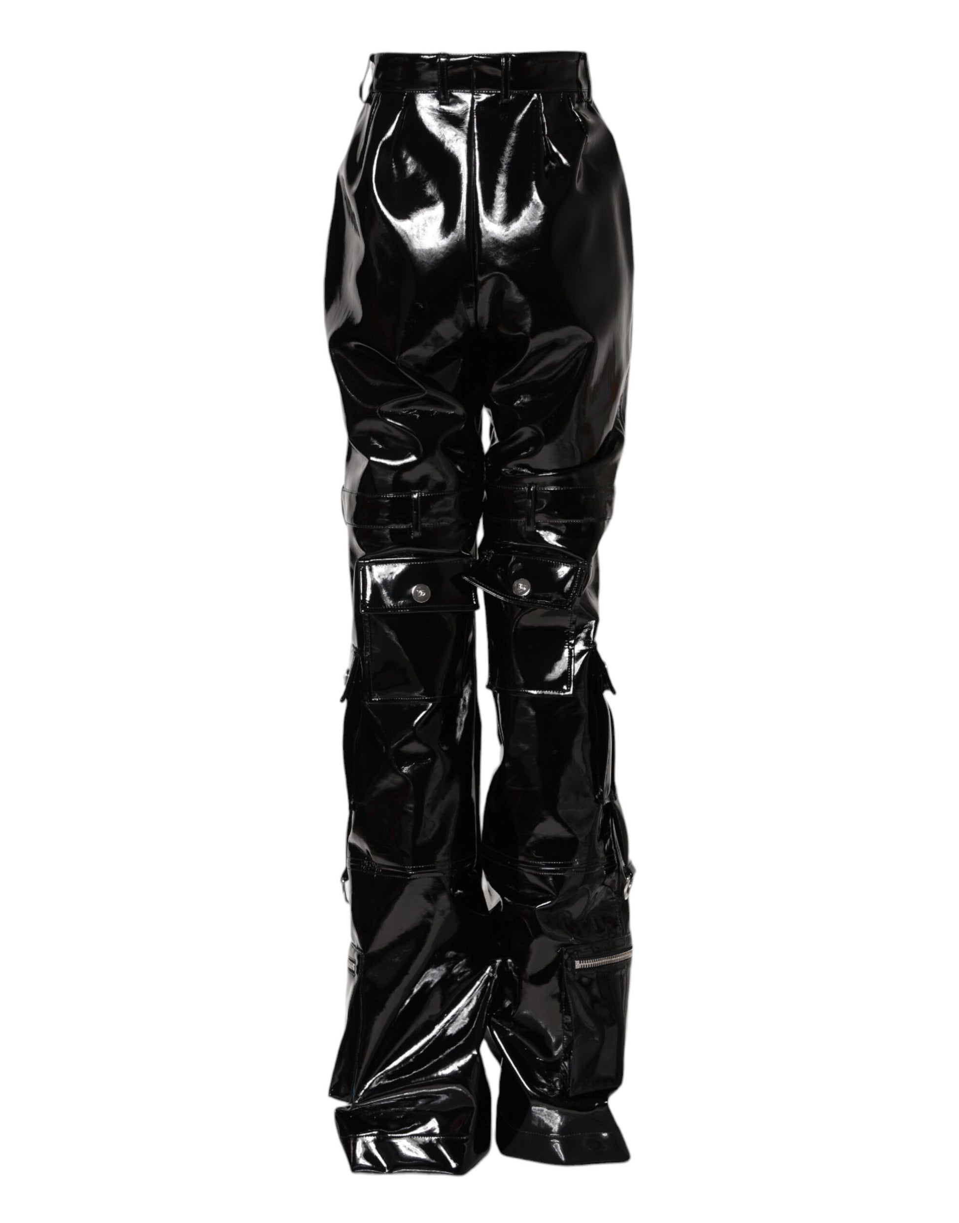 Pantalon cargo bootcut taille haute noir Dolce &amp; Gabbana 