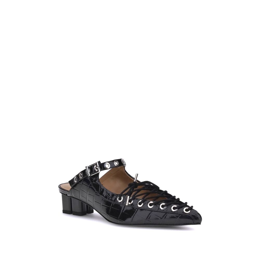 Mules à lacets Ganni Oleatex