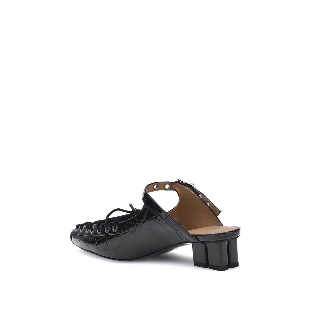 Mules à lacets Ganni Oleatex