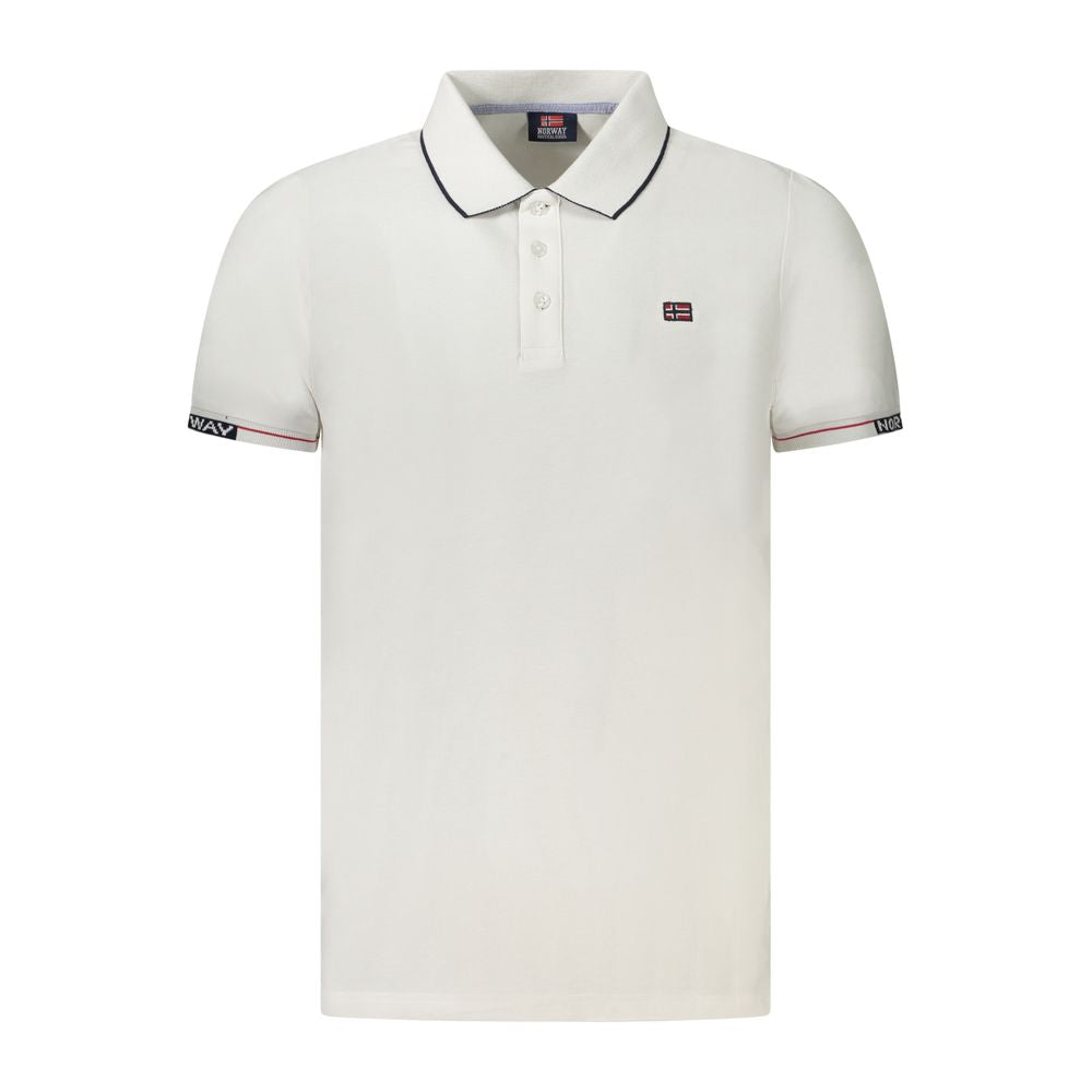 Polo homme en coton blanc Norvège 1963