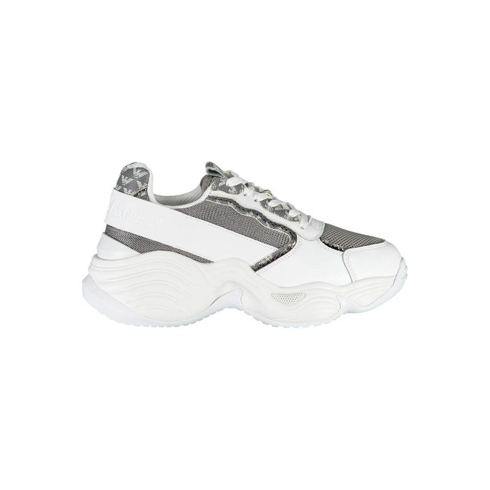 Baskets blanches en polyester Emporio Armani
