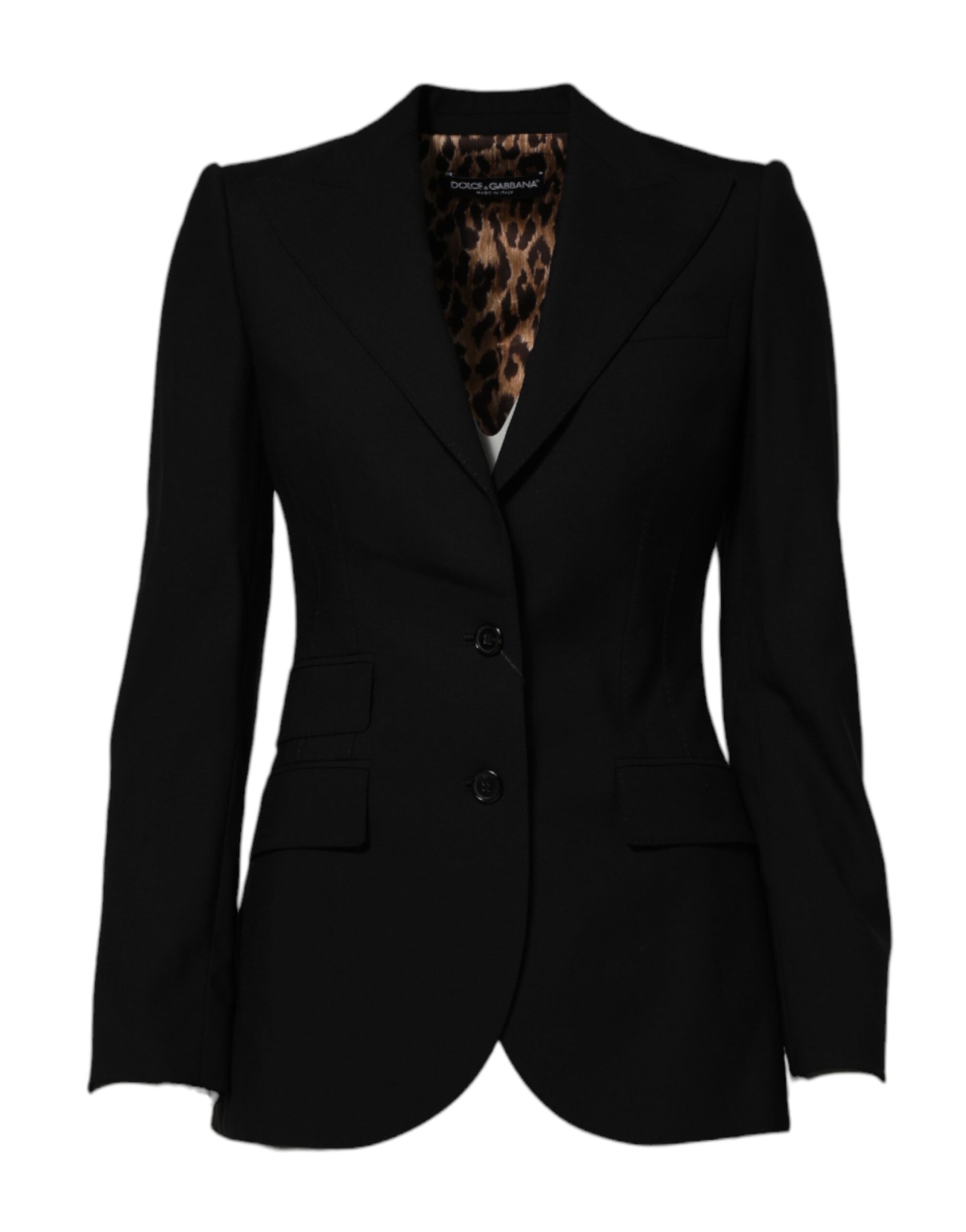 Dolce &amp; Gabbana - Manteau simple boutonnage en laine noire