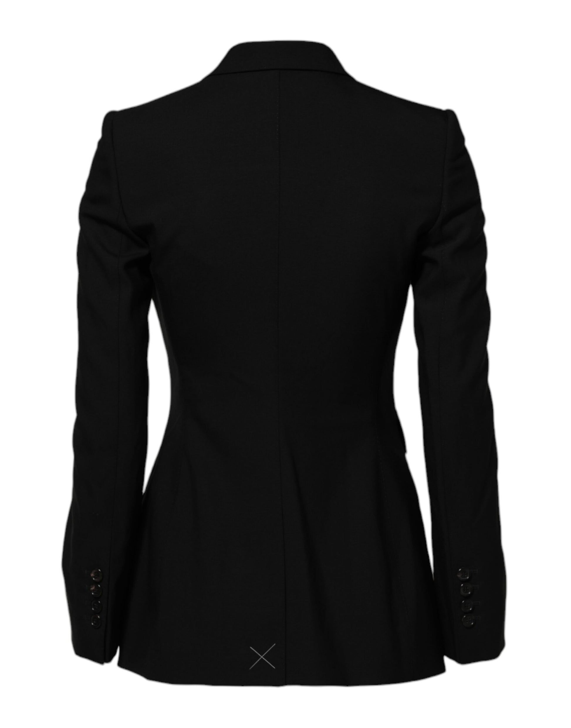 Dolce &amp; Gabbana - Manteau simple boutonnage en laine noire