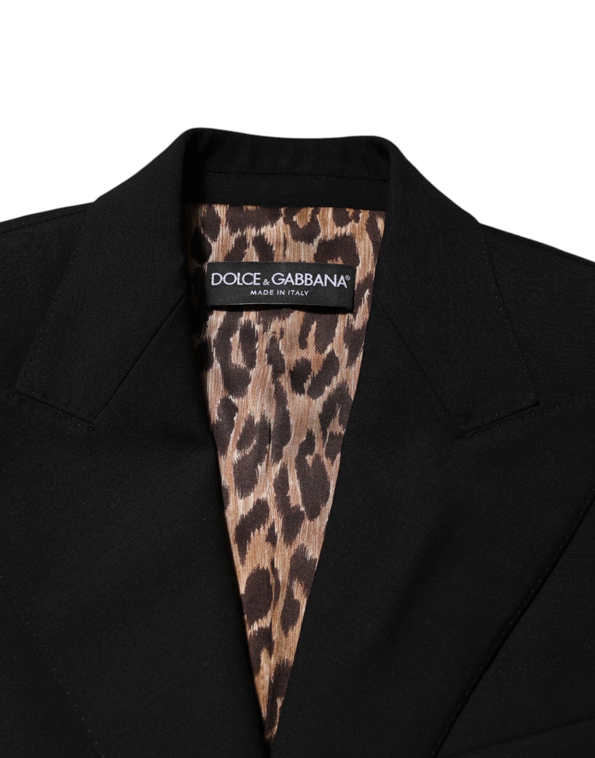 Dolce &amp; Gabbana - Manteau simple boutonnage en laine noire