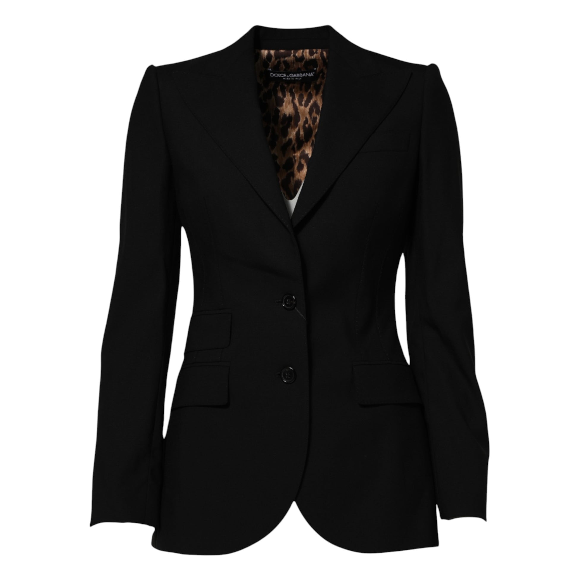 Dolce &amp; Gabbana - Manteau simple boutonnage en laine noire