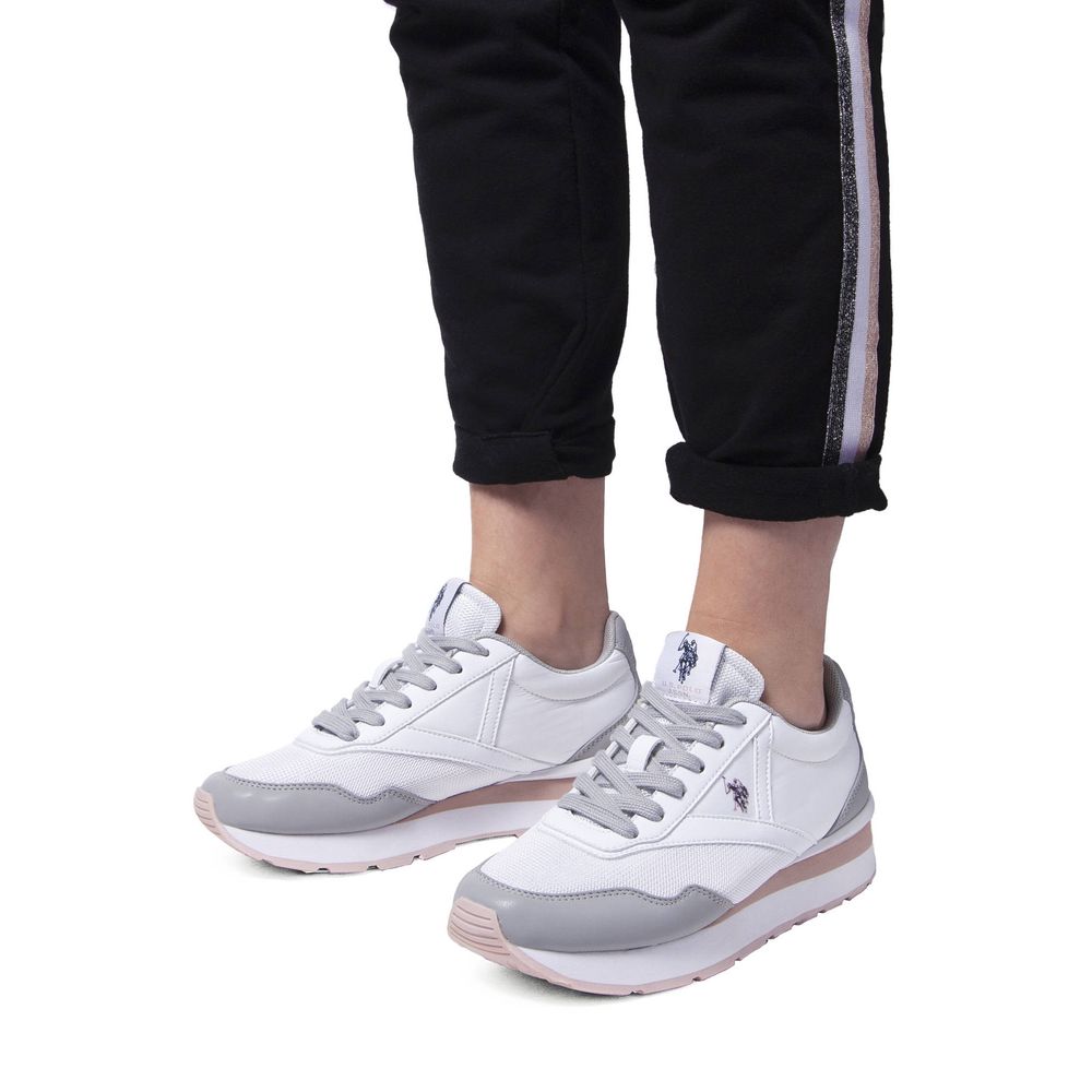 Baskets blanches en polyester US POLO ASSN.