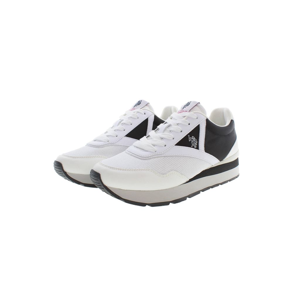 Baskets blanches en polyester US POLO ASSN.