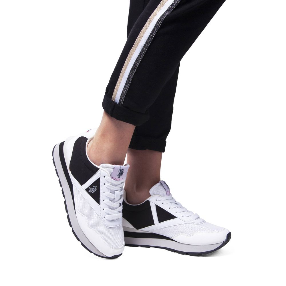 Baskets blanches en polyester US POLO ASSN.