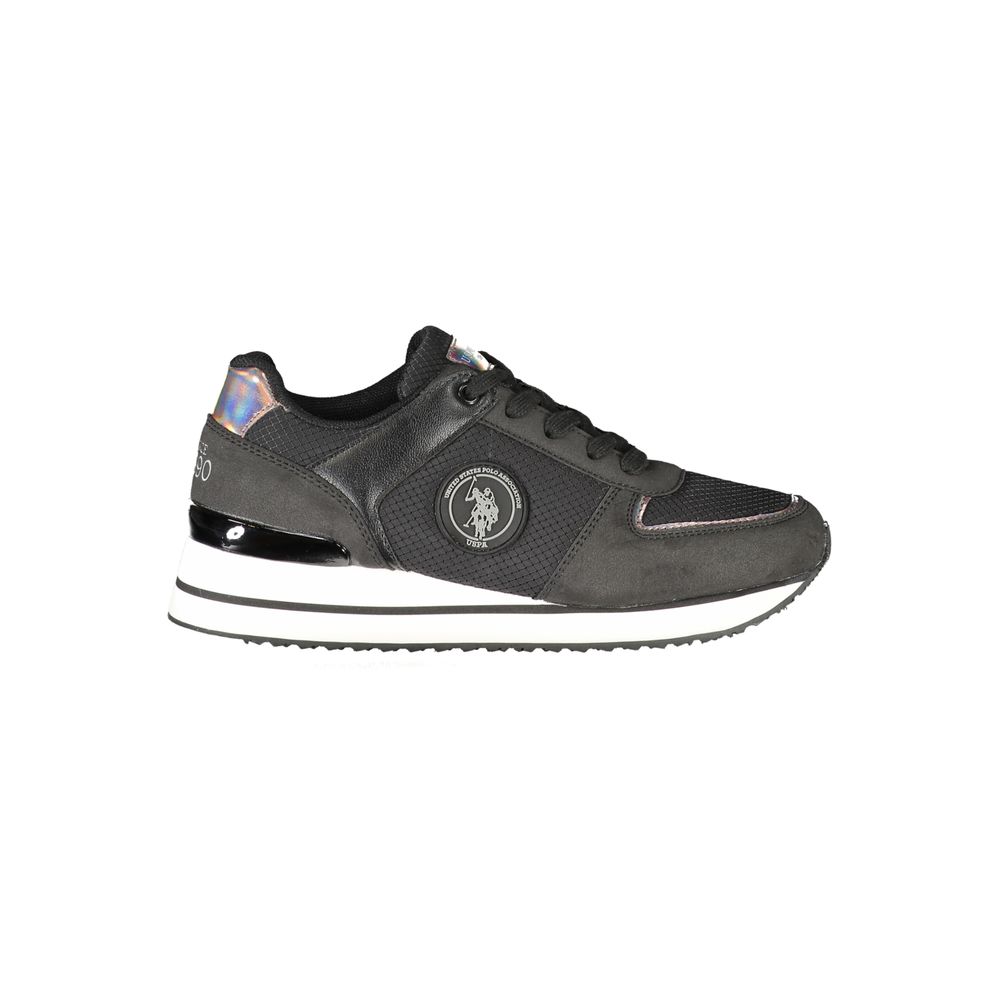Baskets noires en polyester US POLO ASSN.