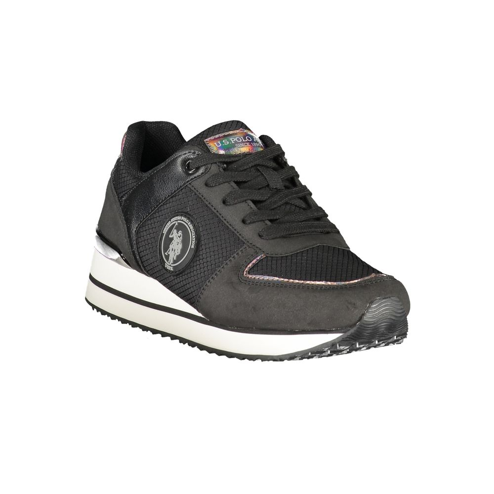 Baskets noires en polyester US POLO ASSN.